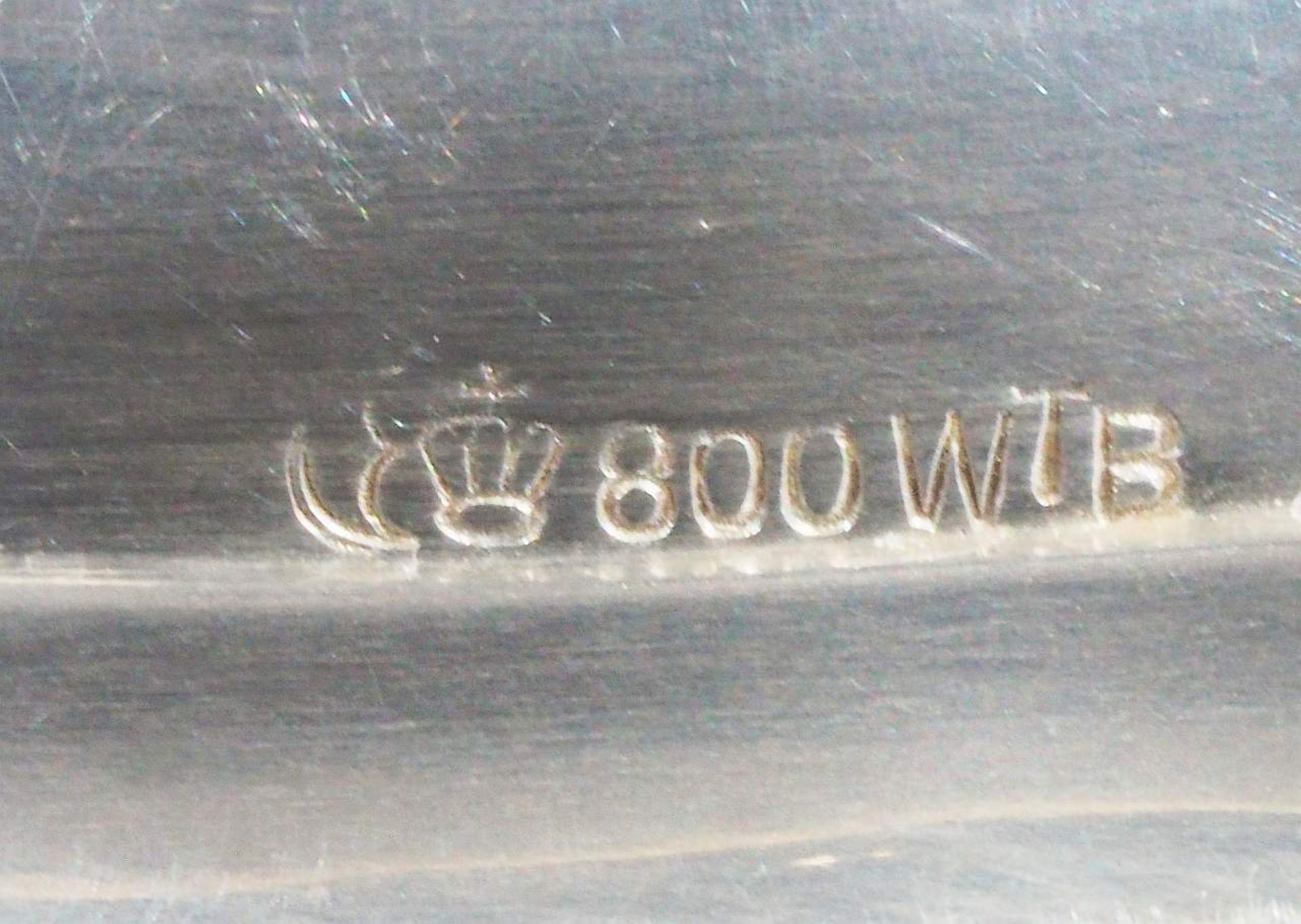 Aufsatzschale. 800er Silber, Wilhelm Binder Schwäbisch Gmünd. - Bild 5 aus 5