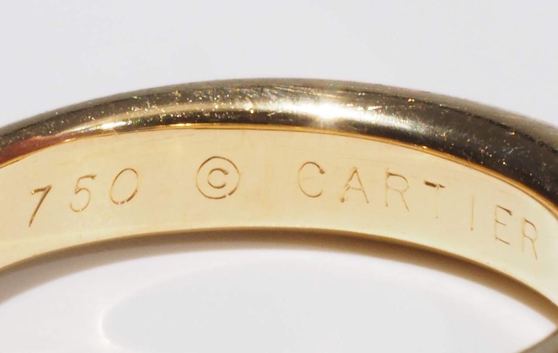 Damenring CARTIER, 750er Gelbgold. - Bild 6 aus 7