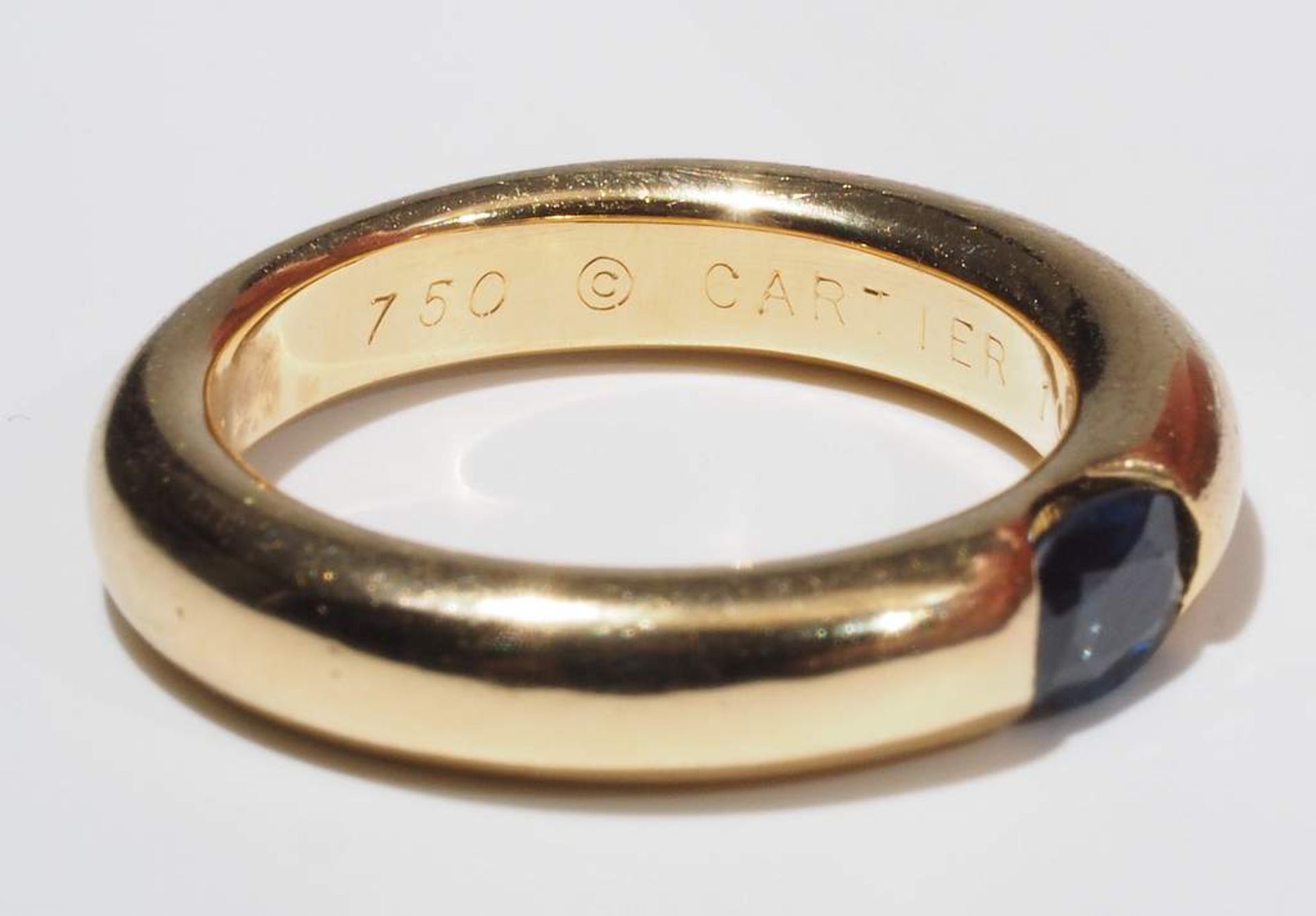 Damenring CARTIER, 750er Gelbgold. - Bild 5 aus 7