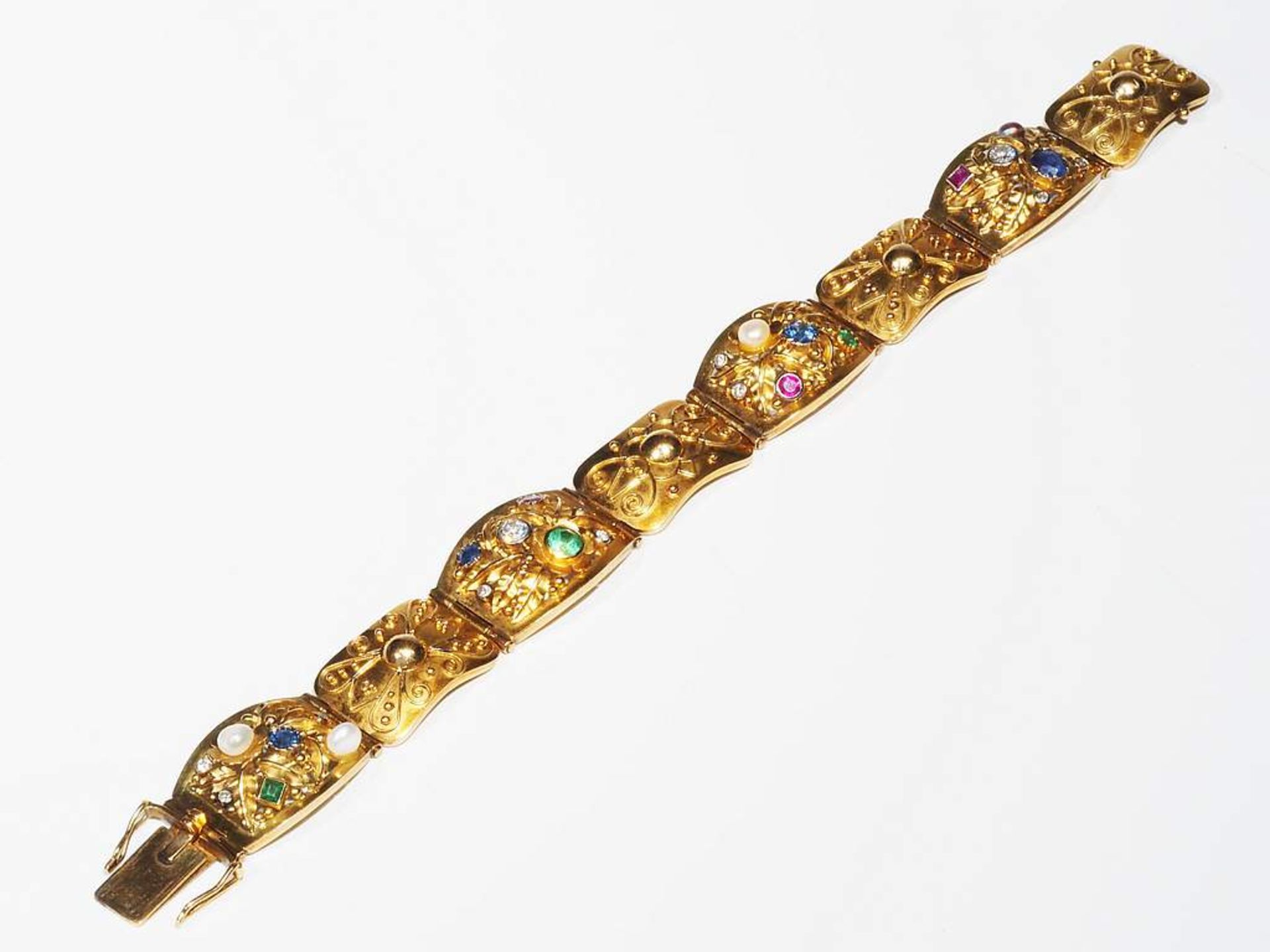 Armband, 585er Gelbgold, - Image 4 of 6