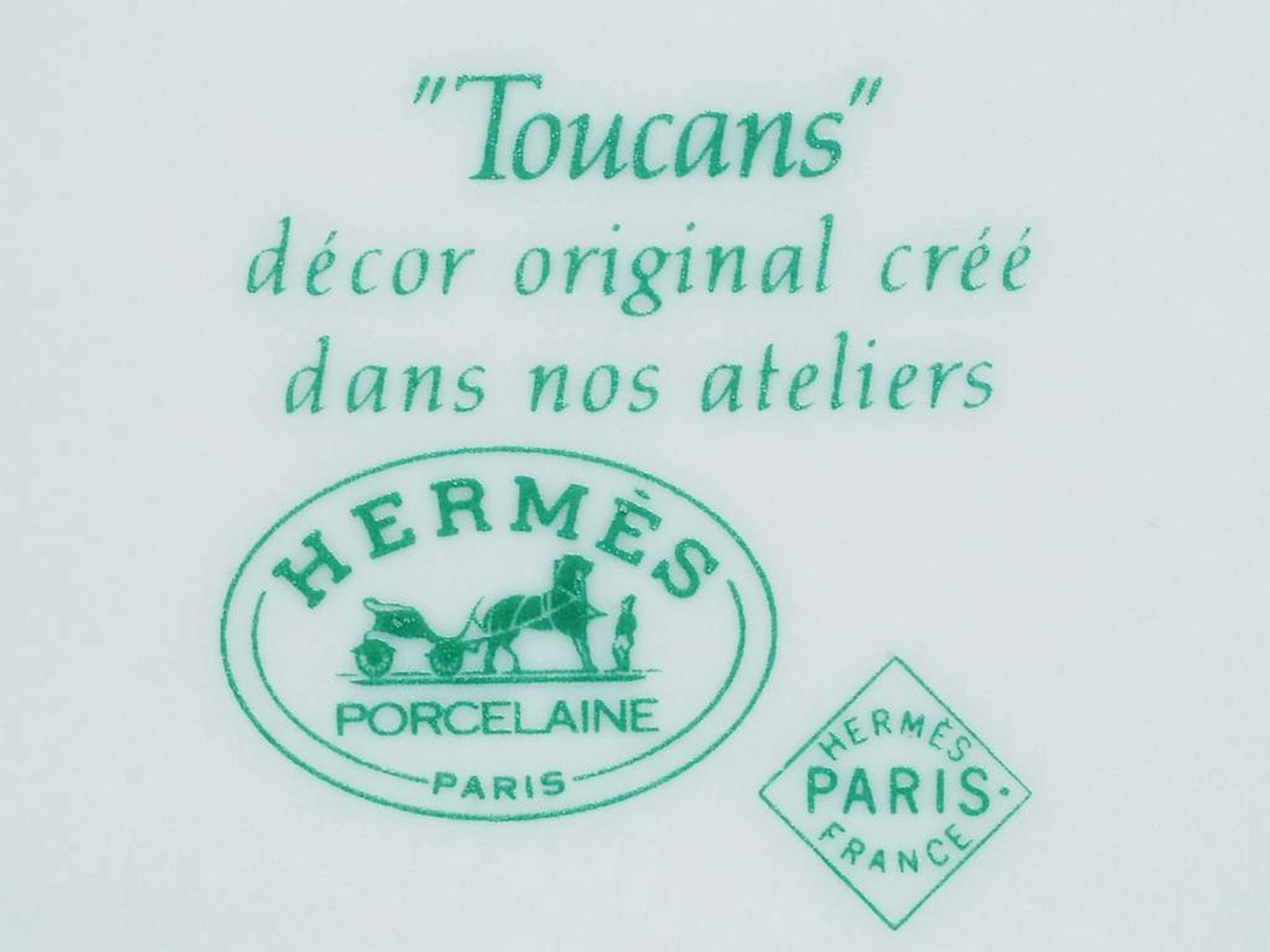 Kaffee-/Tee- und Speiseservice "Toucans" von HERMÉS/France. - Image 12 of 12