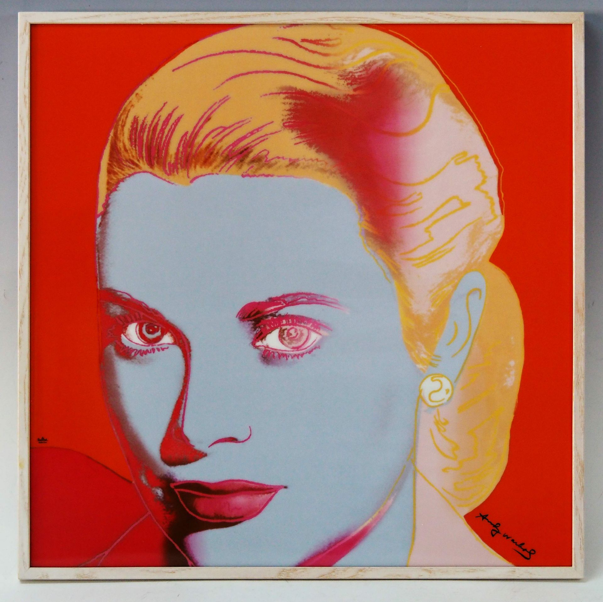 Nach ANDY WARHOL (1928 - 1987). Wandbild Porzellankachel Grace Kelly "Red". - Image 3 of 12