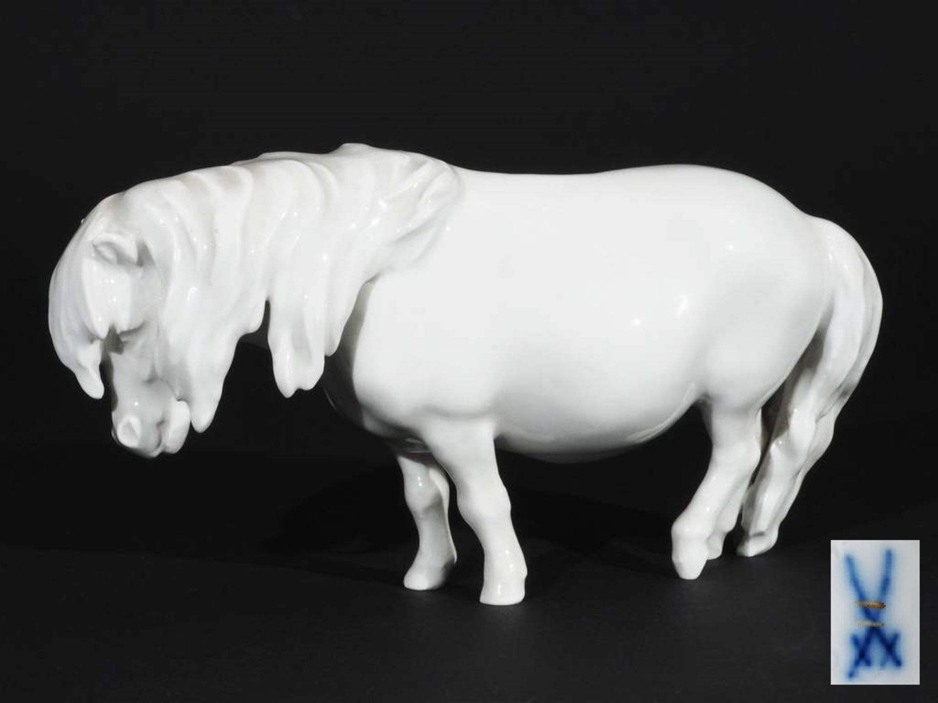 Shetland Pony, MEISSEN, nach1954 , Entwurf Heinrich Dranke (1903 Ratsiek - 1994 Berlin).