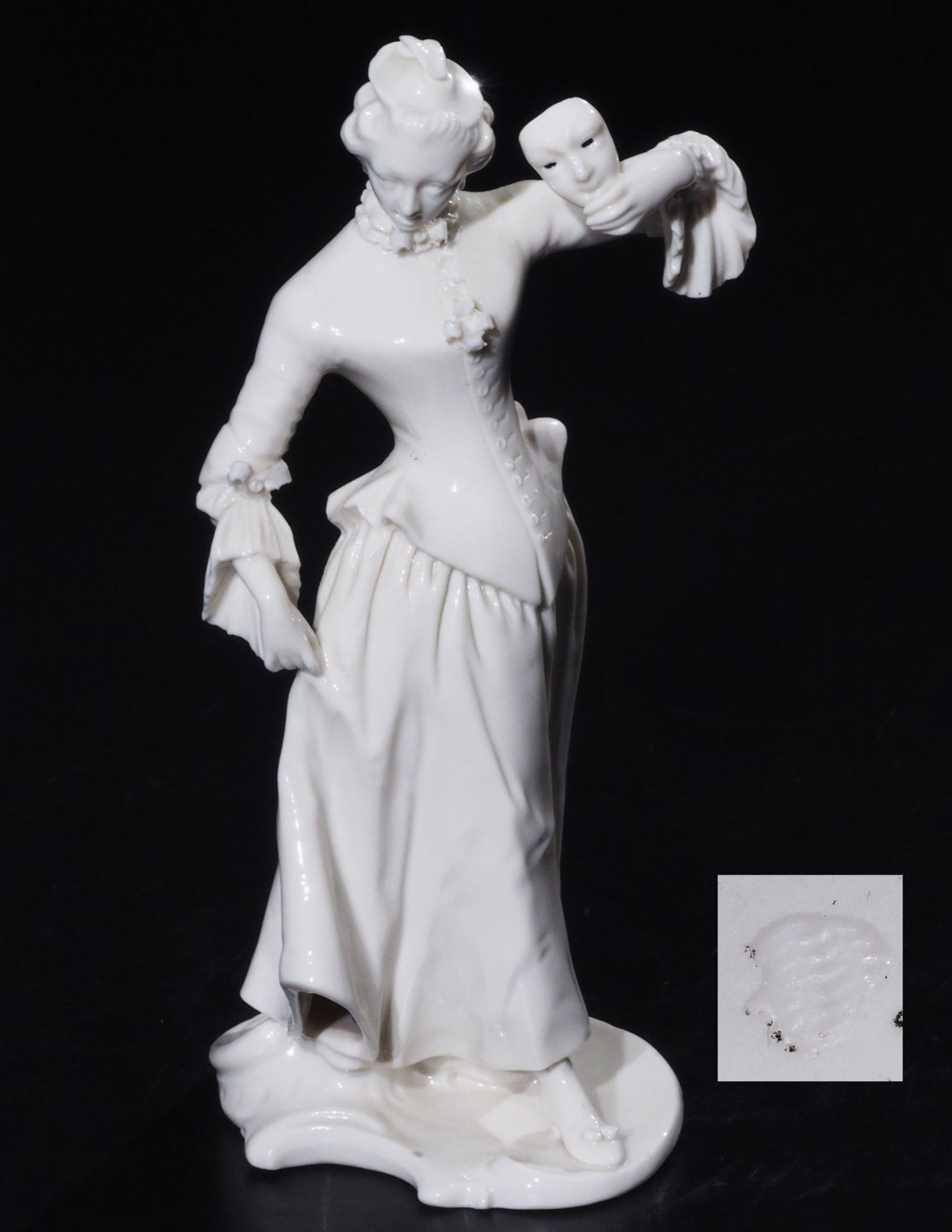 Figurine "Dame mit Maske / Columbine mit Maske".