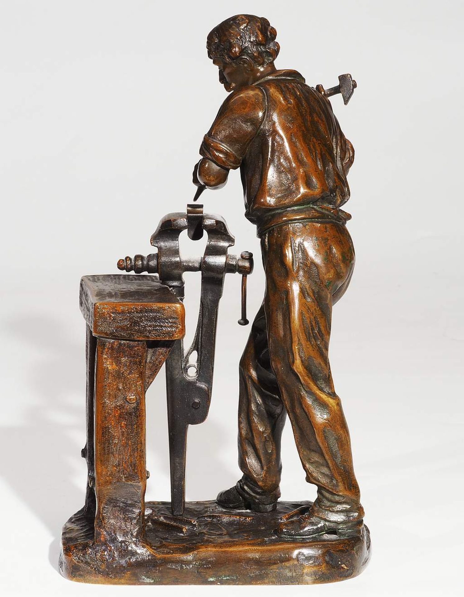 CARLIER, Émile Joseph Nestor. Standfigur "Le Forgeron", Frankreich, um 1900 - Image 5 of 9