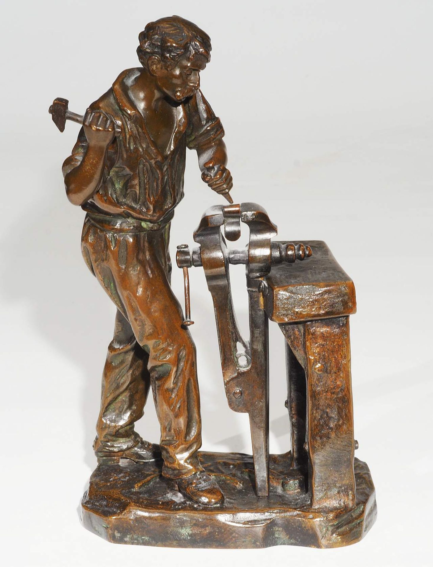 CARLIER, Émile Joseph Nestor. Standfigur "Le Forgeron", Frankreich, um 1900 - Image 2 of 9