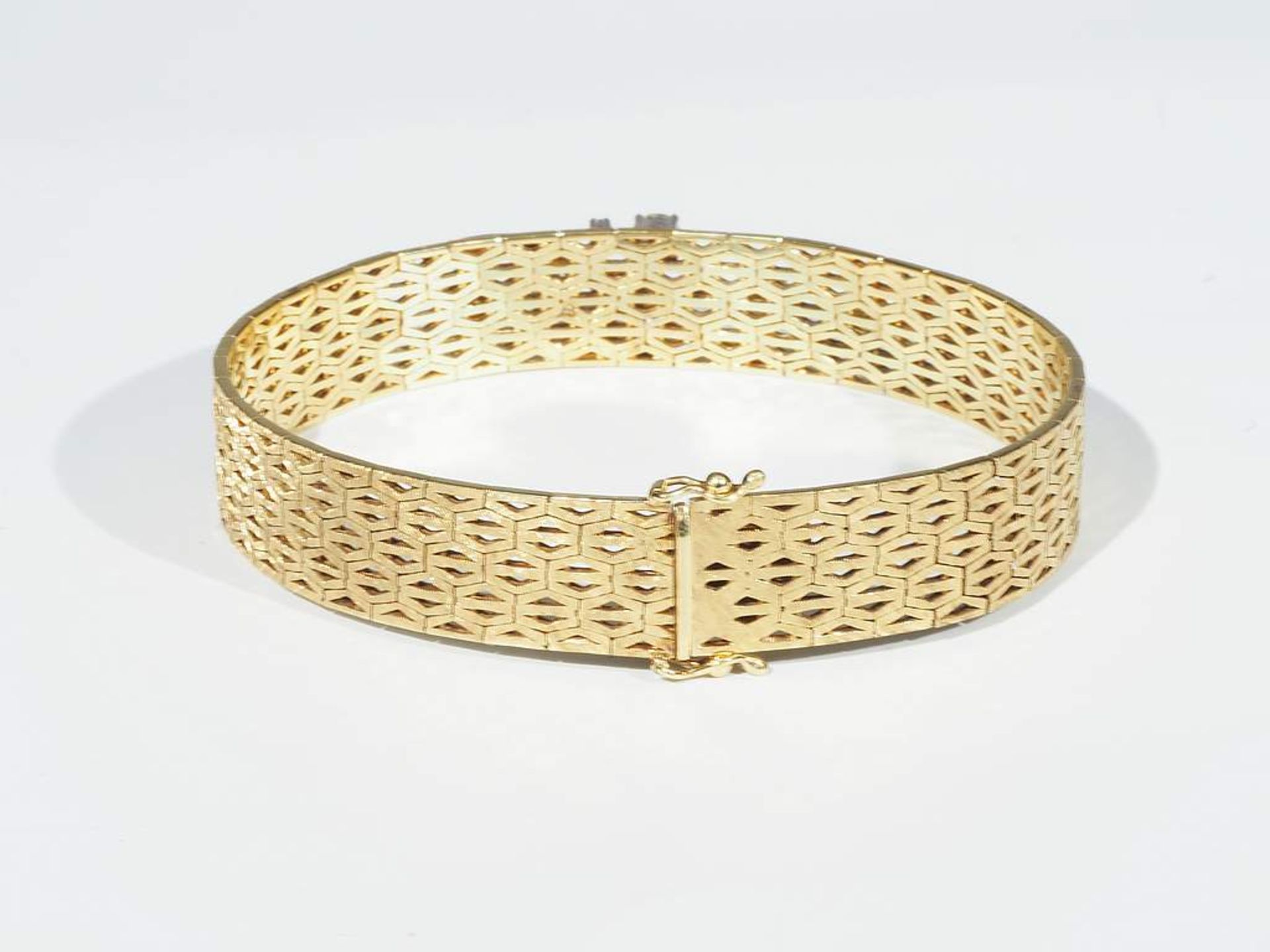 Armband, 585er Gelbgold mit Brillant- und Perlbesatz. - Bild 5 aus 7