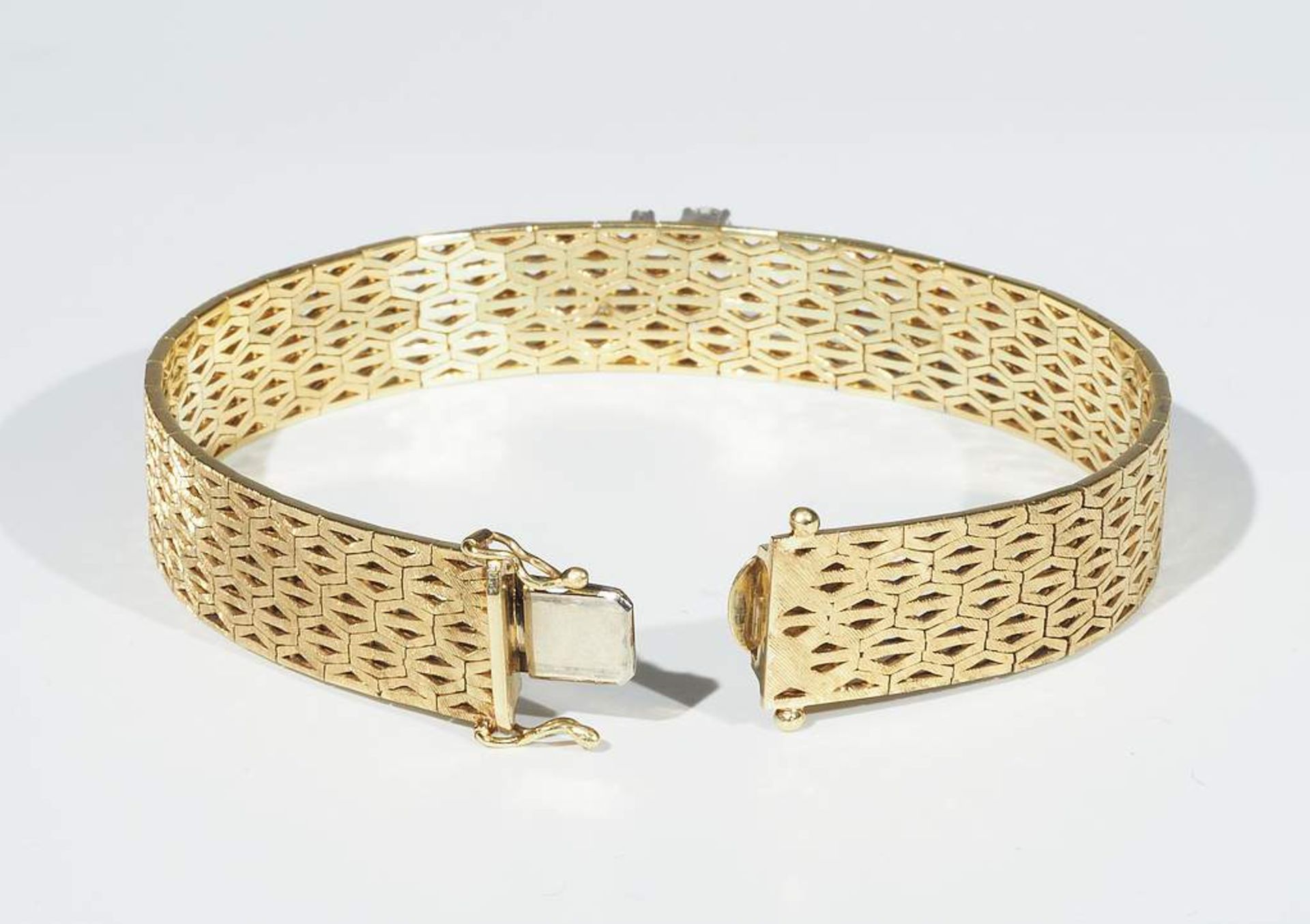 Armband, 585er Gelbgold mit Brillant- und Perlbesatz. - Bild 6 aus 7