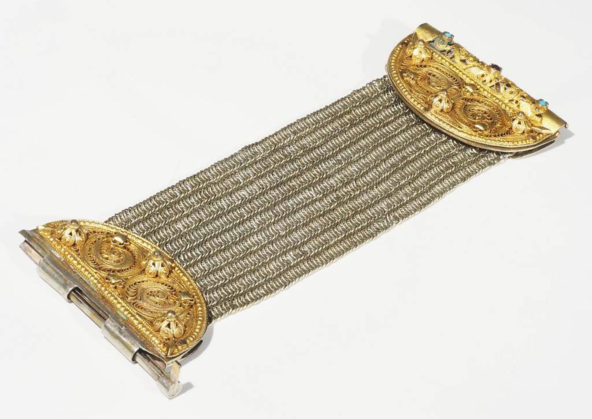 Armband 9-reihig, alpenländisch. 1. Hälfte 19. Jahrhundert - Image 9 of 12