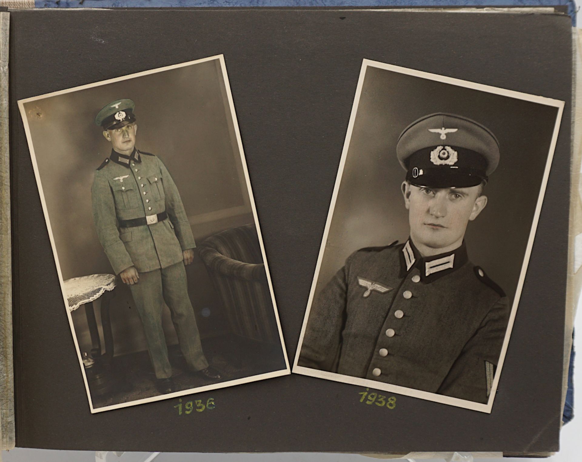 1 Offizierslöwenkopfsäbel wohl 3. Reich Griff messingfarben mit roten Schmucksteinen, schwarzer Grif - Bild 6 aus 6