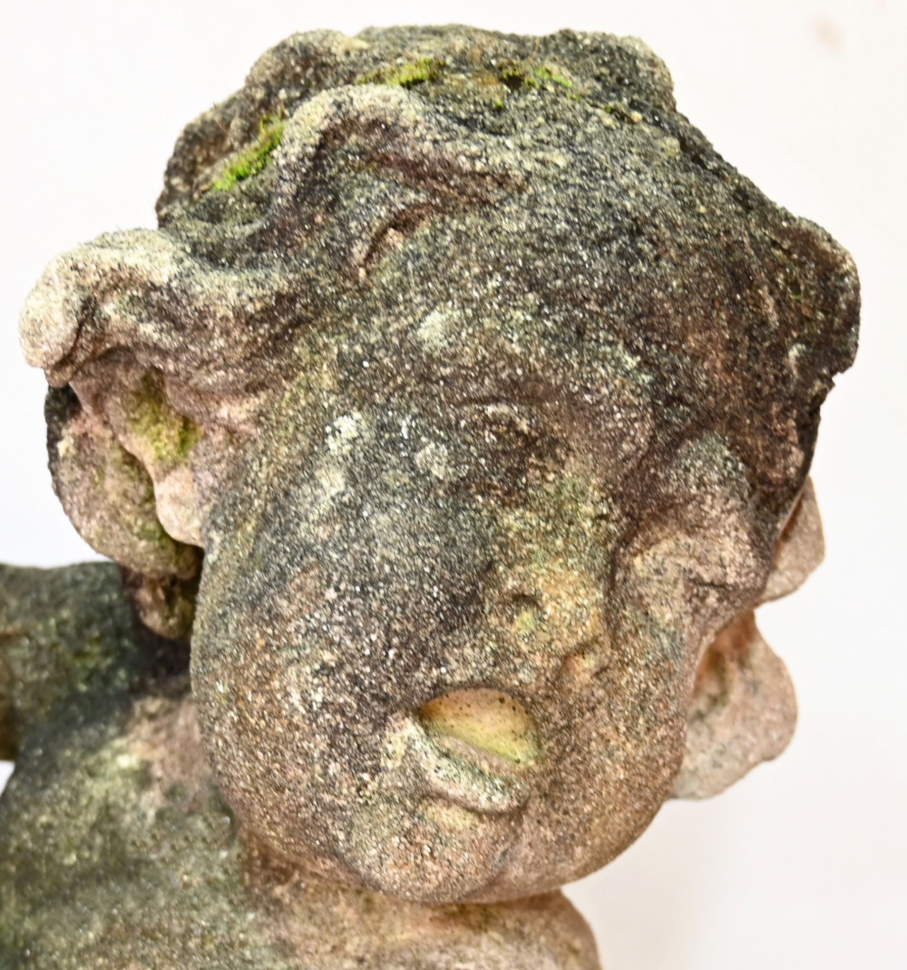 1 Gartenskulptur/Kopie aus dem Schlossgarten Veitshöchheim "Putto mit Hummern" H mit Podest ca. 110c - Image 2 of 2