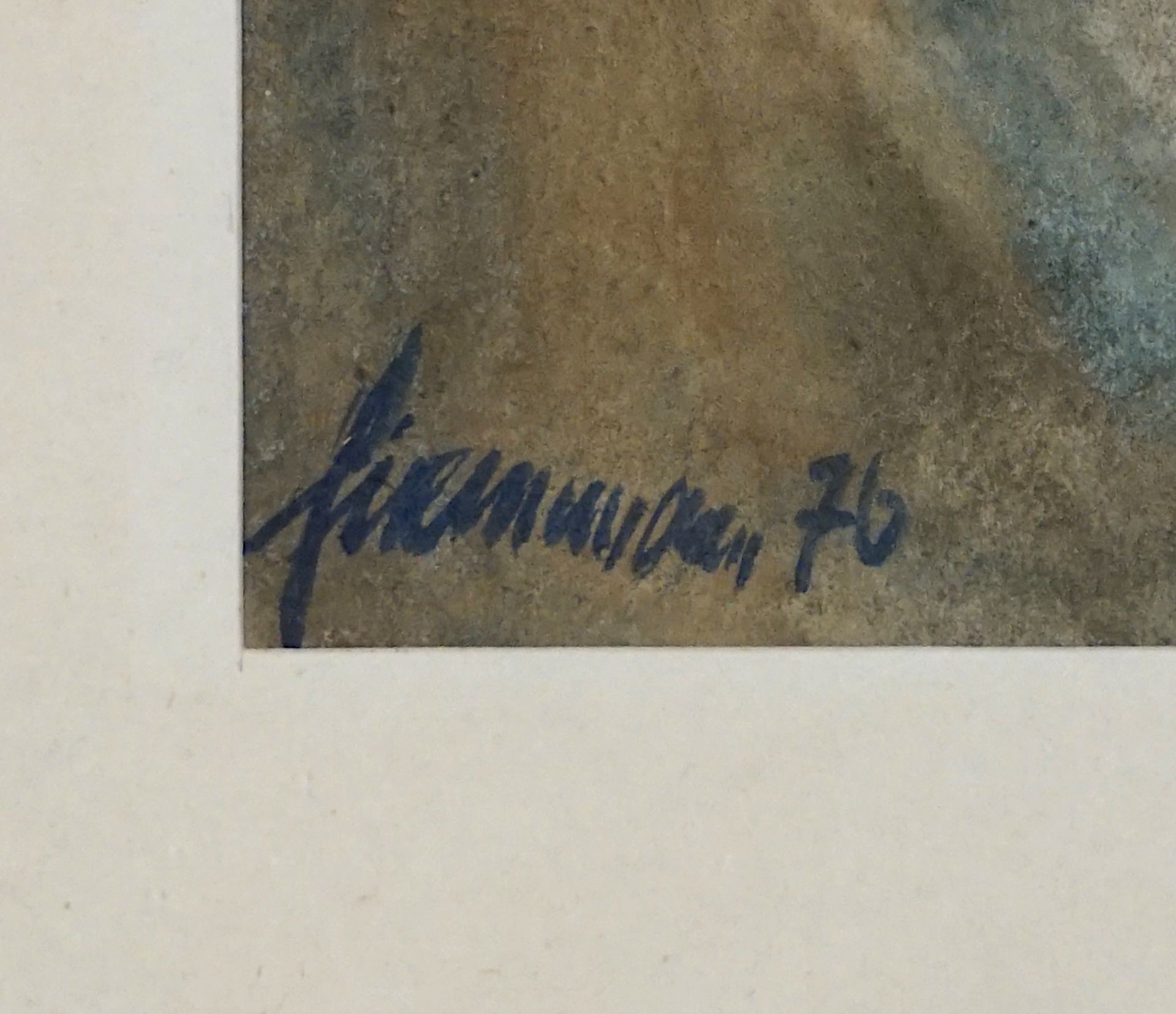 1 Aquarell l.u. undeutl. sign. VIEHMANN (wohl 20. Jh.) - Bild 3 aus 4