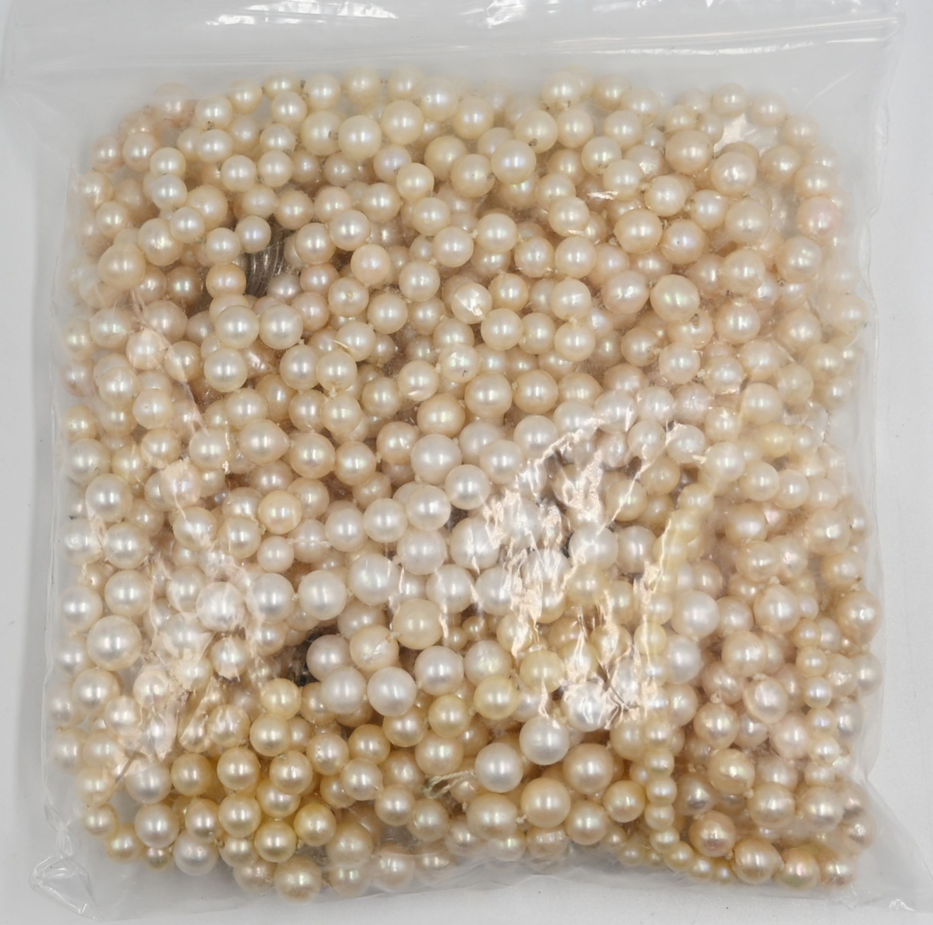 1 Konv. Ketten/ lose Teile z.T. mit Perlen, Halbedelsteinen Asp./ Gsp. im Karton - Bild 3 aus 3