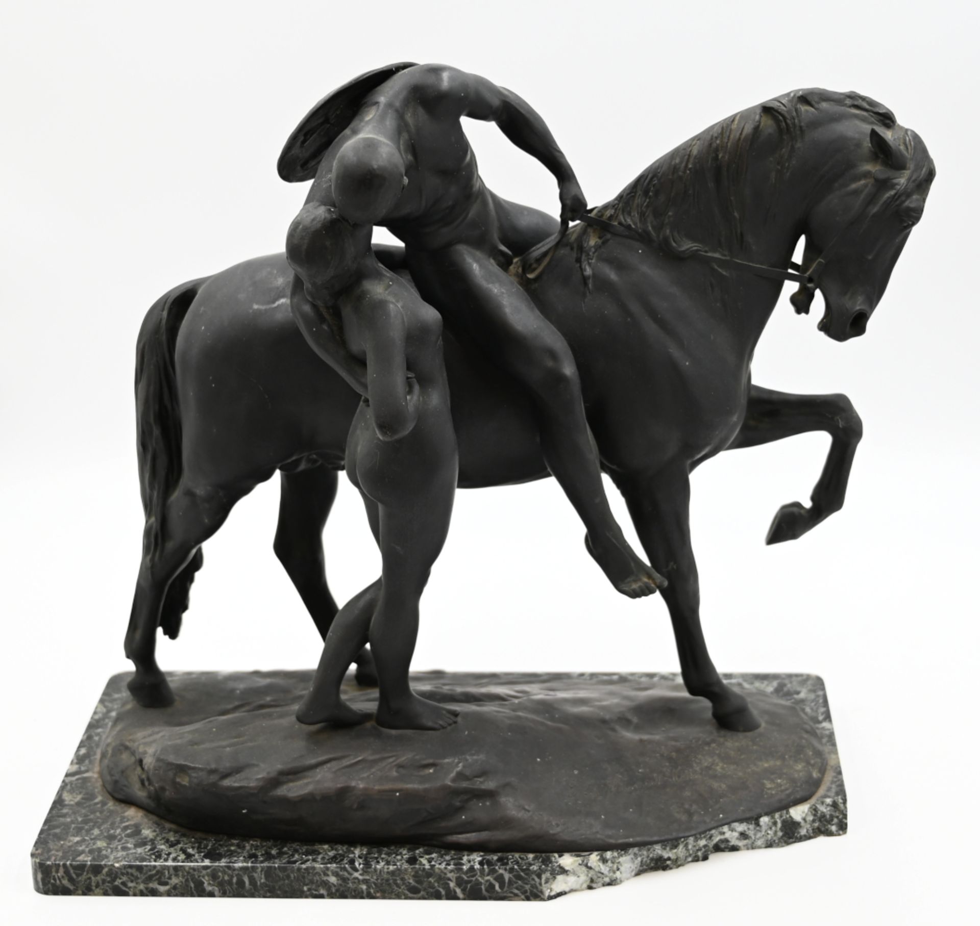 1 Bronzefigur wohl patiniert, am Sockel sign. Erich SCHMIDT-KESTNER (wohl 1877-1941) "Der Abschiedsk - Image 2 of 3