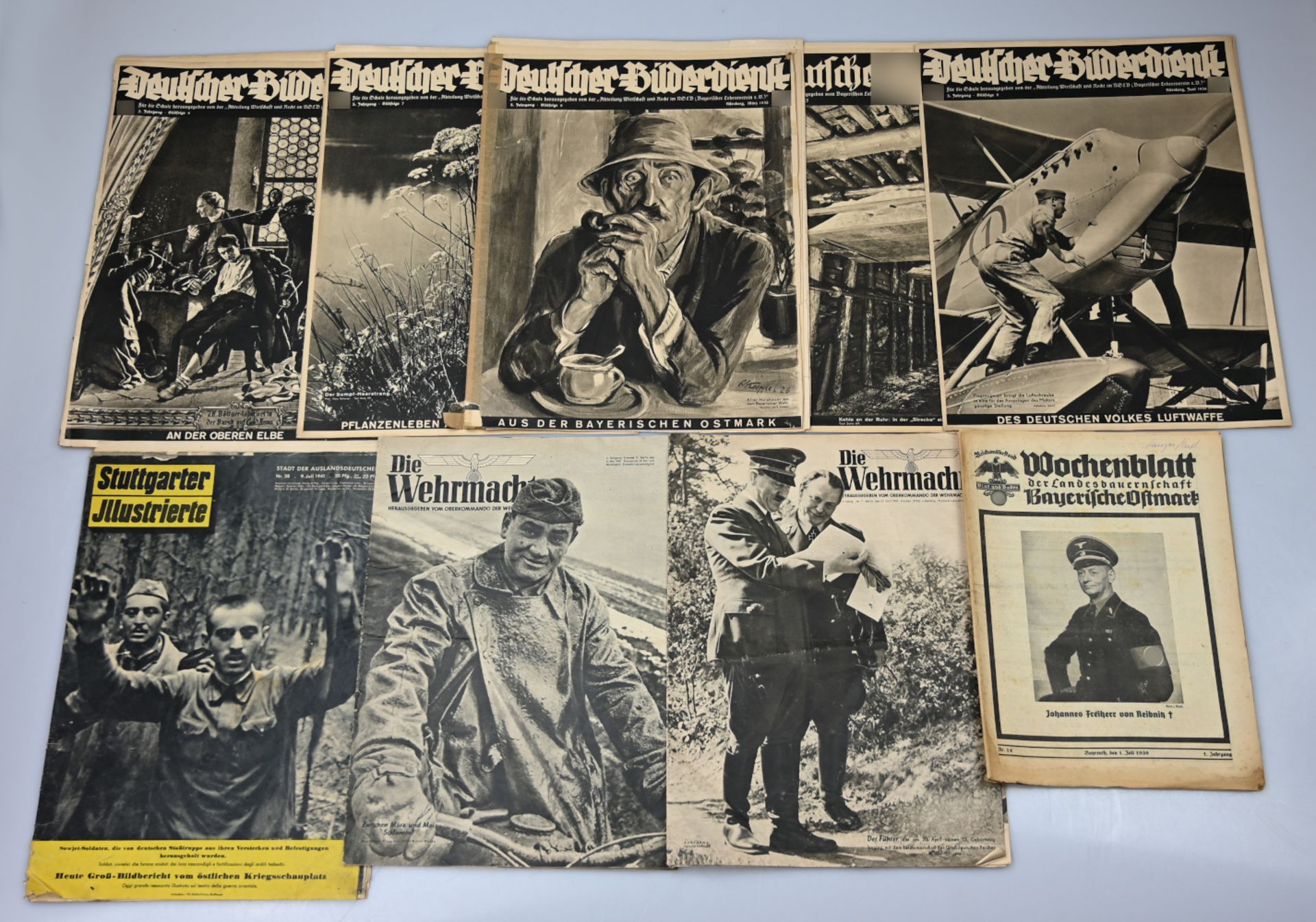 1 Konv. Zeitschriften Drittes Reich (lt. EL 200 Stück): "Der Vierjahresplan", "Daheim"; "Wochenblatt - Image 2 of 4