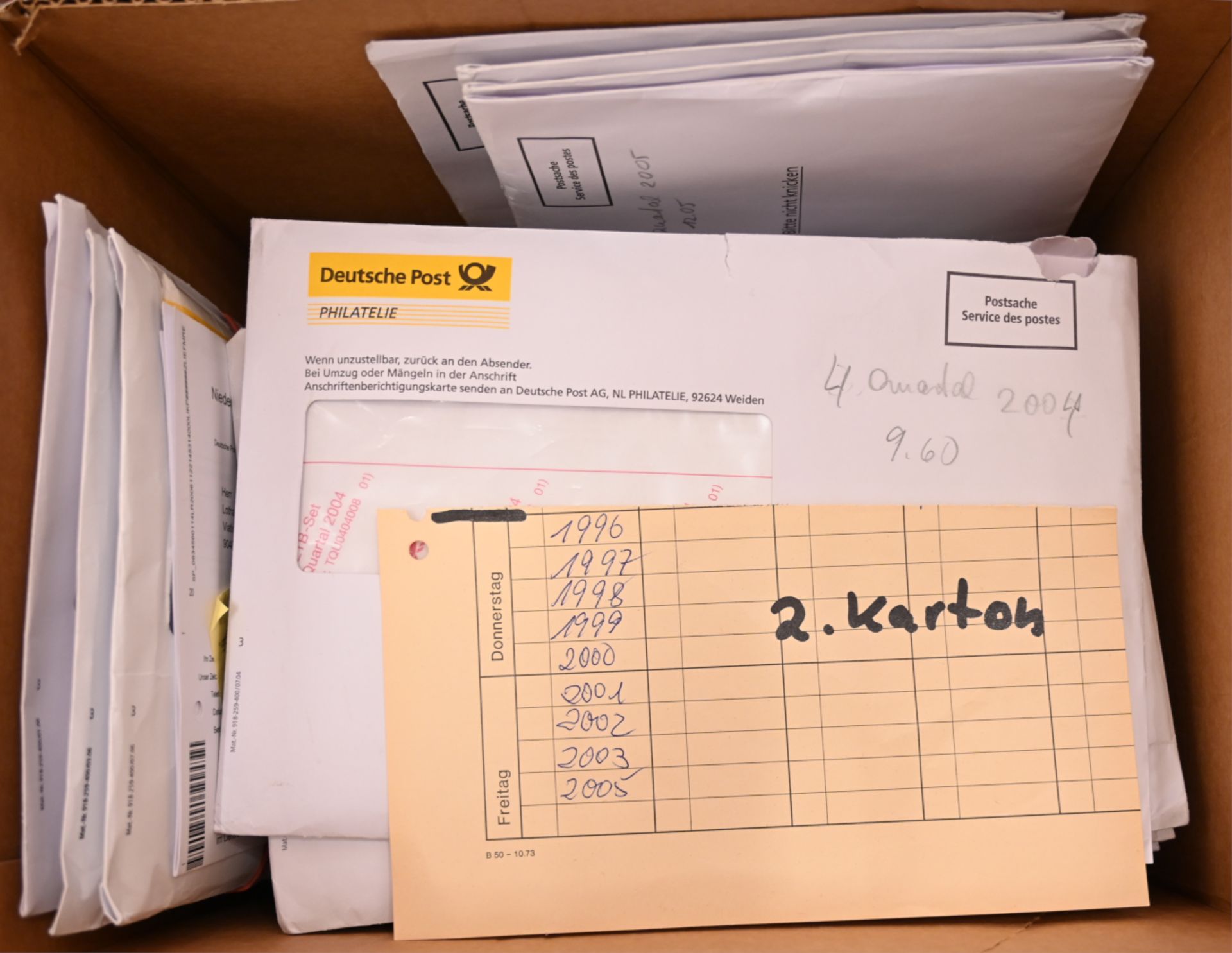 2 Kartons mit ETB's 1970er bis 2000er Jahre in Umschlägen/Ordnern, z.T. ber., Asp. - Image 3 of 3