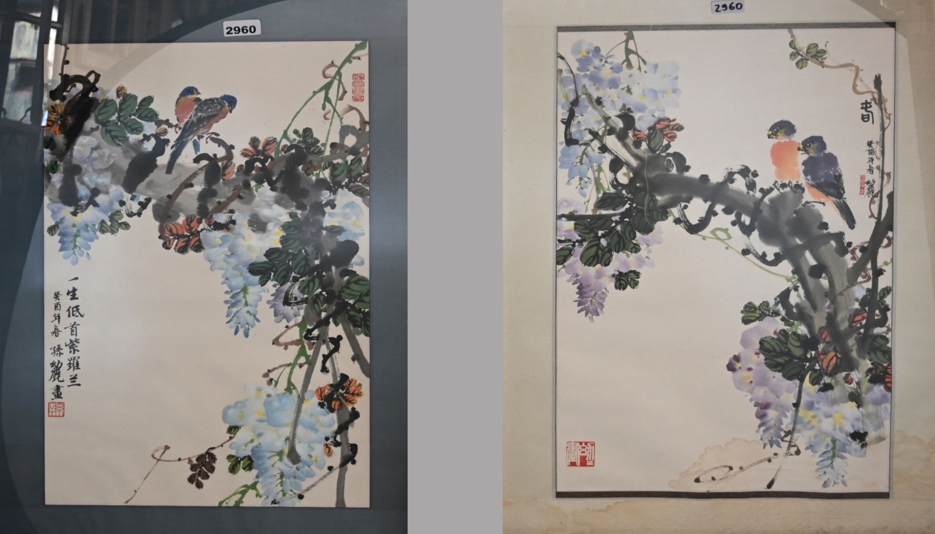 5 Aquarelle auf Reispapier wohl China 20. Jh. versch. Künstler im Stile der klassischen chinesischen