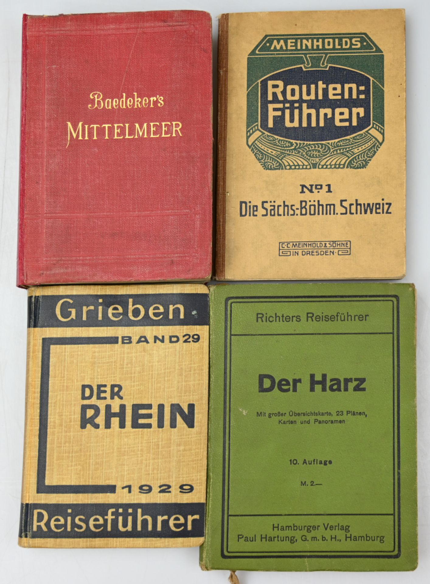 64 Reiseführer GRIEBENS, MEYERS, BAEDEKER, u.a., v.a. "Deutsche Gebiete", min. besch., Asp.