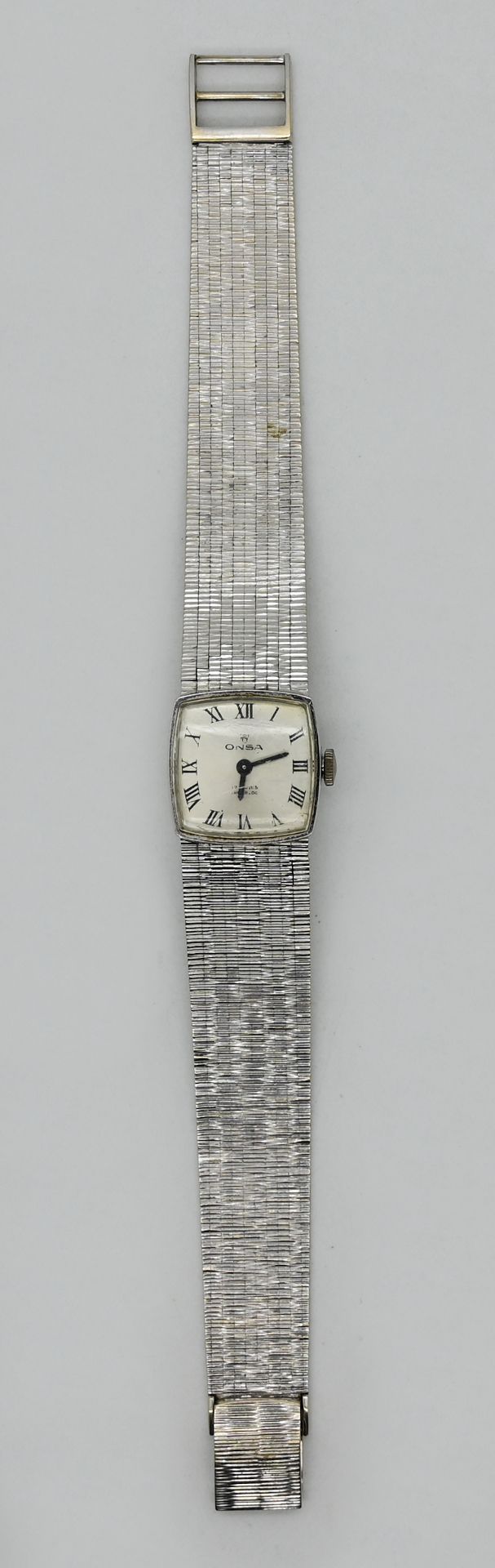 1 Damenarmbanduhr ONSA WG 18ct., Tsp./Kratzer auf dem Glas - Bild 2 aus 2