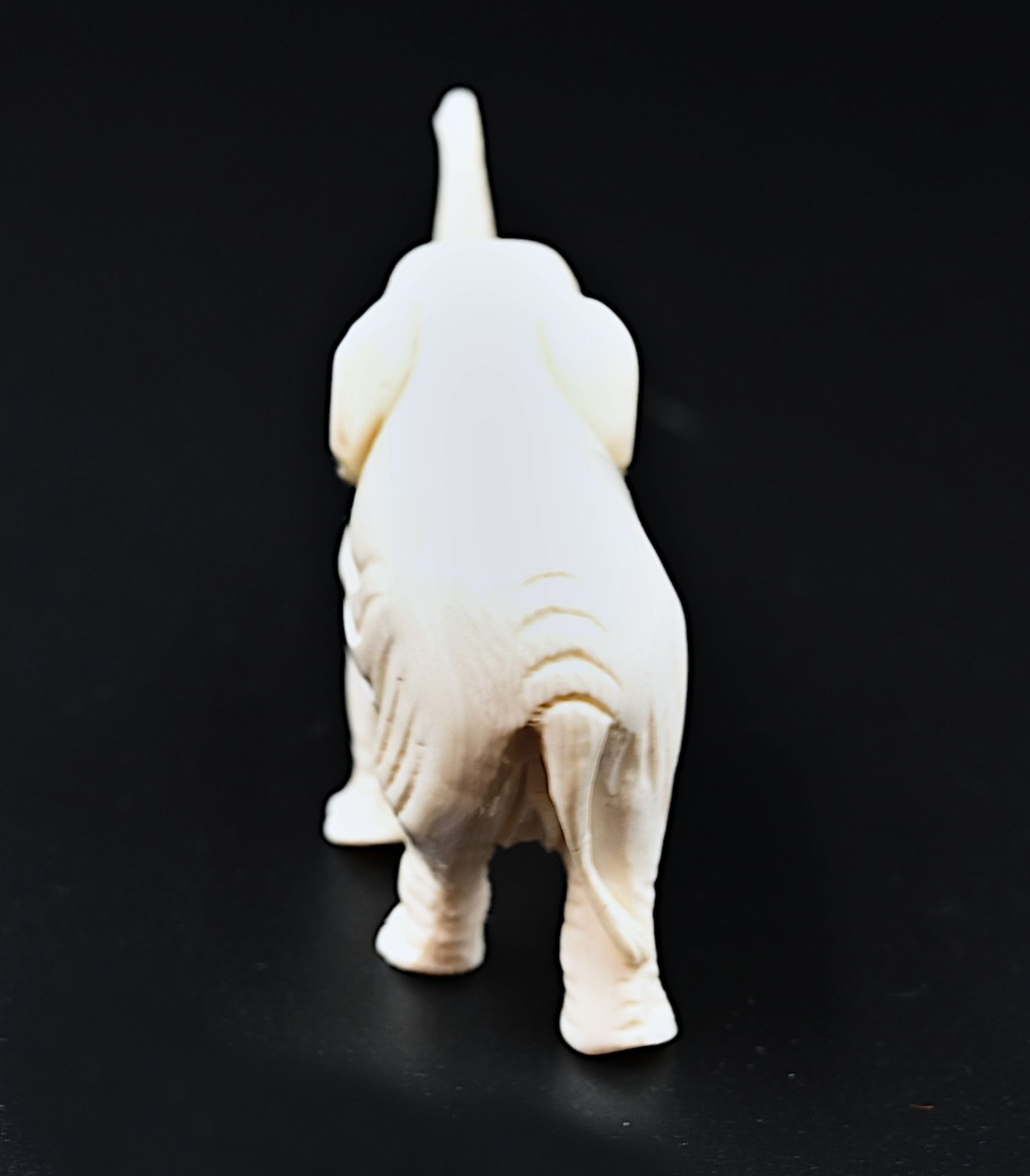 1 Figur wohl Bein "Asiatischer Elefant" ca. H 4,5cm, Asp. - Bild 4 aus 4