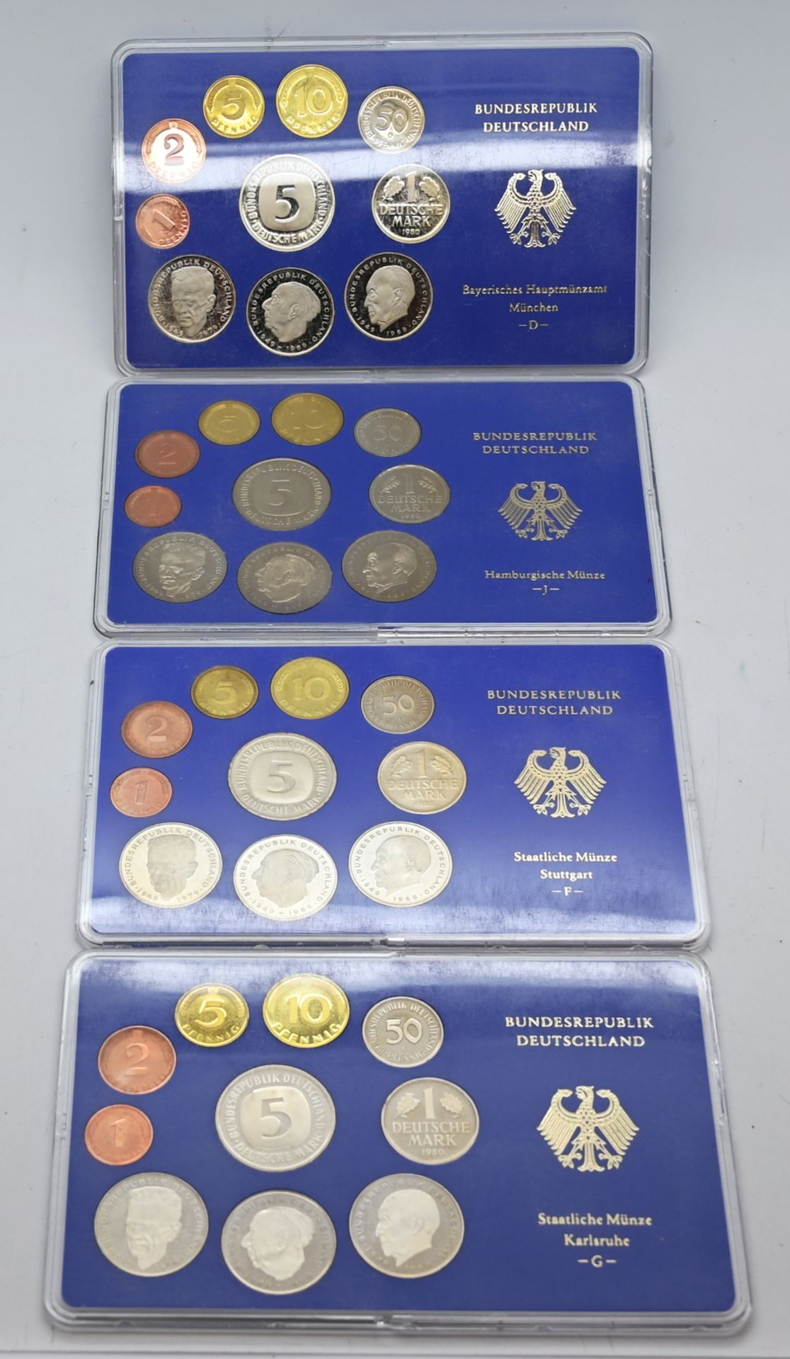 1 Konv. Münzen/ Medaillen Silber Metall u.a. BRD 5/ 10 Mark, Schickedanz, Münzsets z.T. Asp./ Gsp. i - Bild 2 aus 2