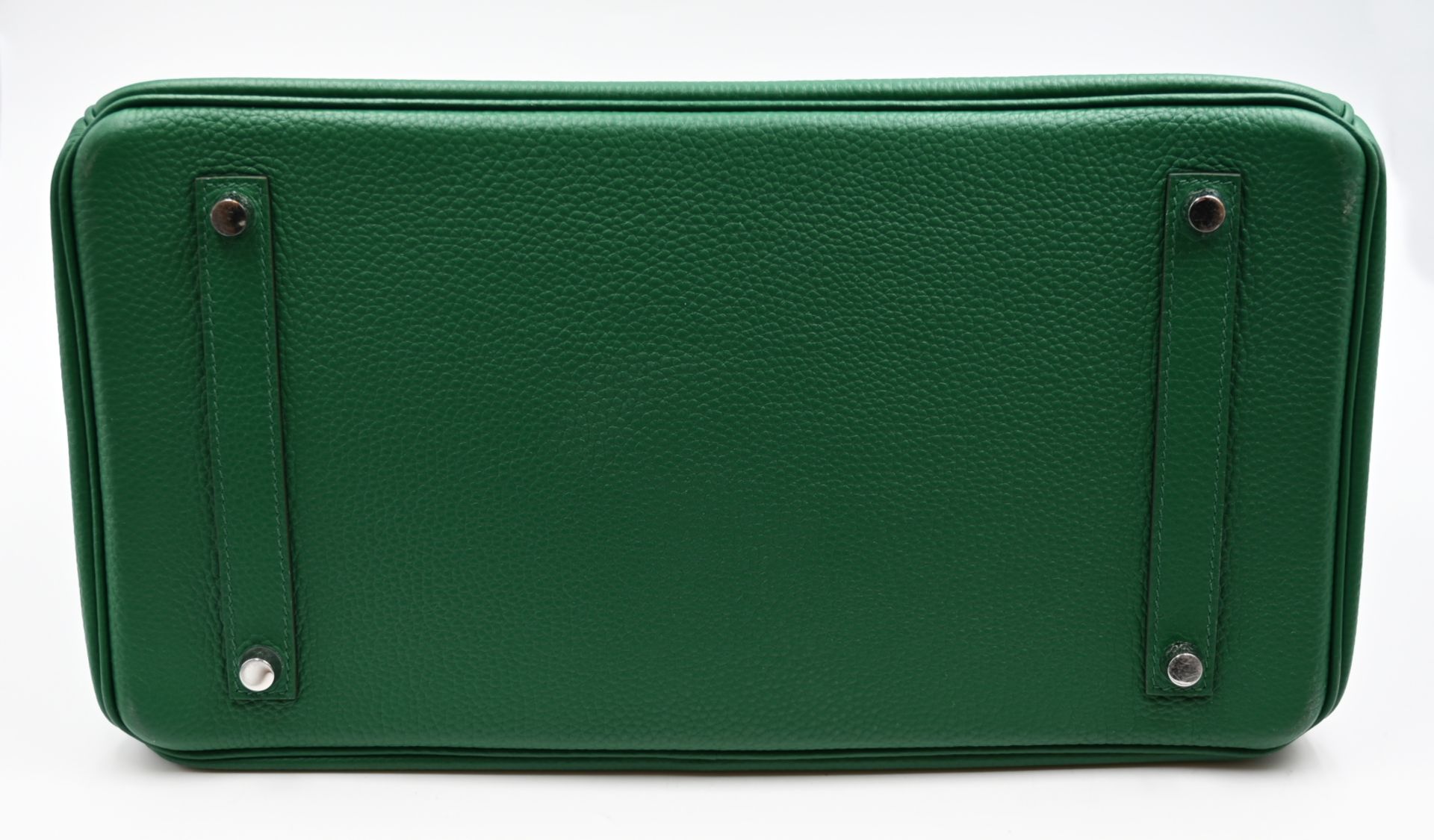 1 Damenhandtasche HERMÈS Modell: Birkin 35 grün - Bild 9 aus 13