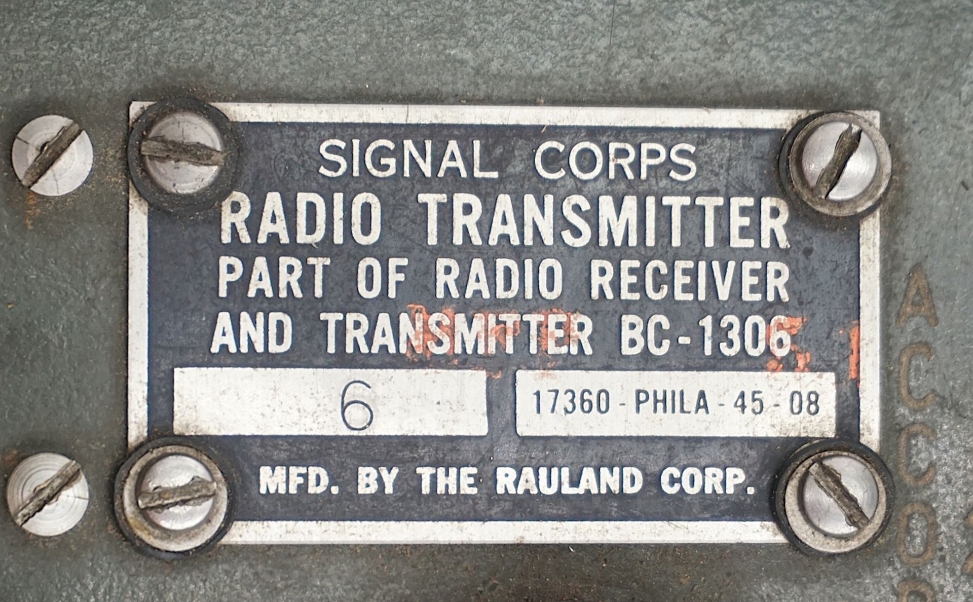 1 Radiotransmitter/Receiver "BC-1306" wohl Frankreich 2. WK - Bild 4 aus 4