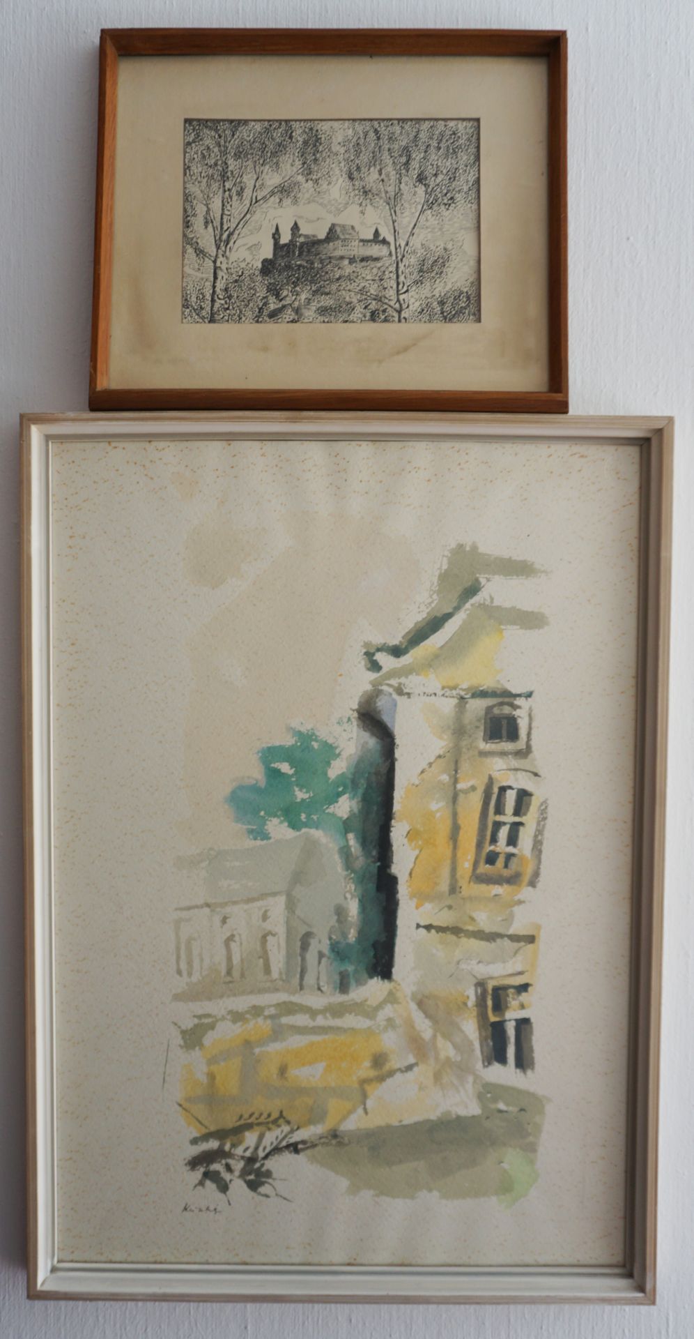 1 Konvolut Bilder: Aquarelle Drucke u.a., versch. Künstler wie Johnny FRIEDLÄNDER (wohl 1912-1992), - Bild 3 aus 5