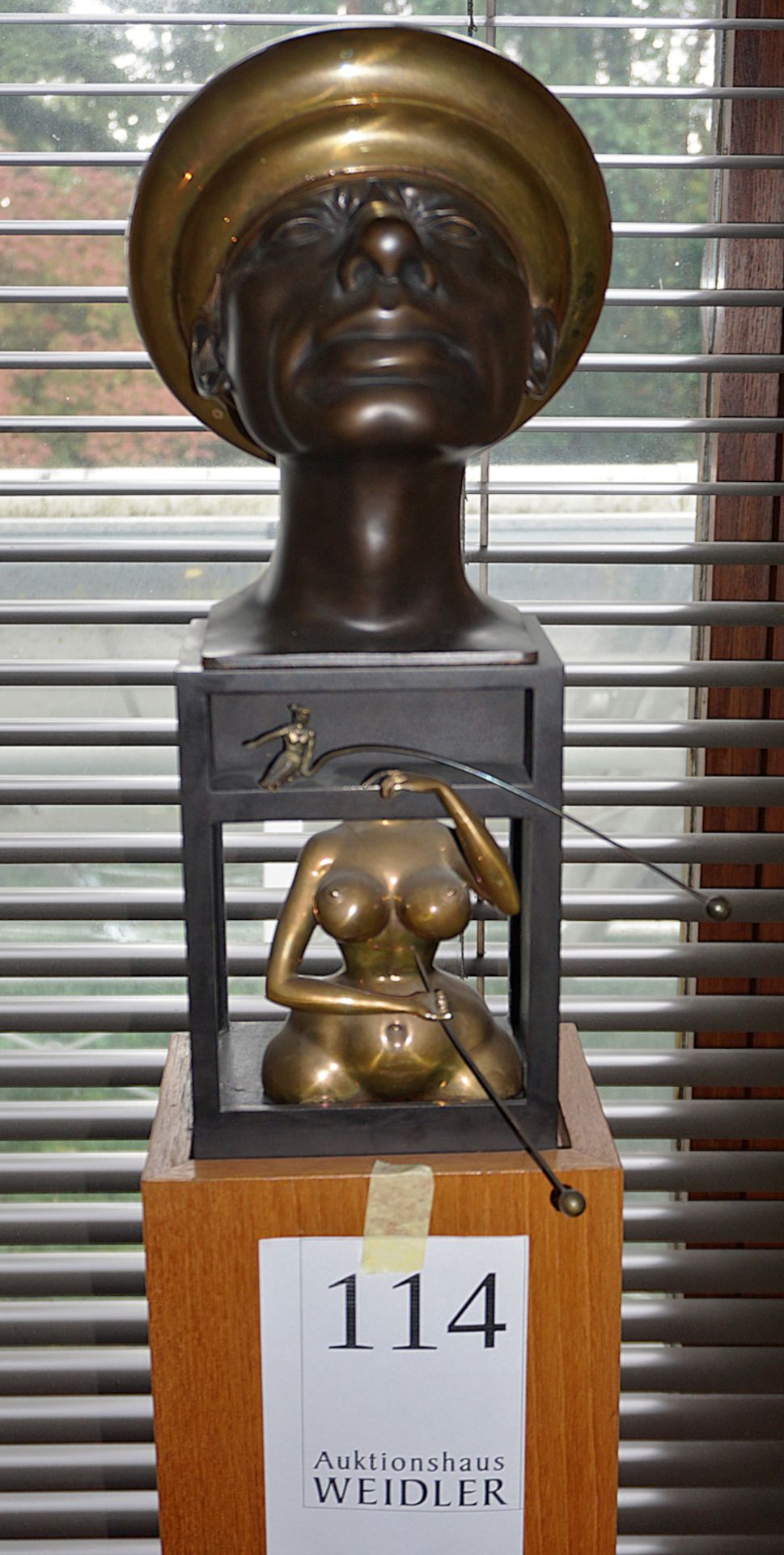 1 Bronzeskulptur "Adam und Anima" von Rudolf HAUSNER (1914-1995), H ca. 43 cm,