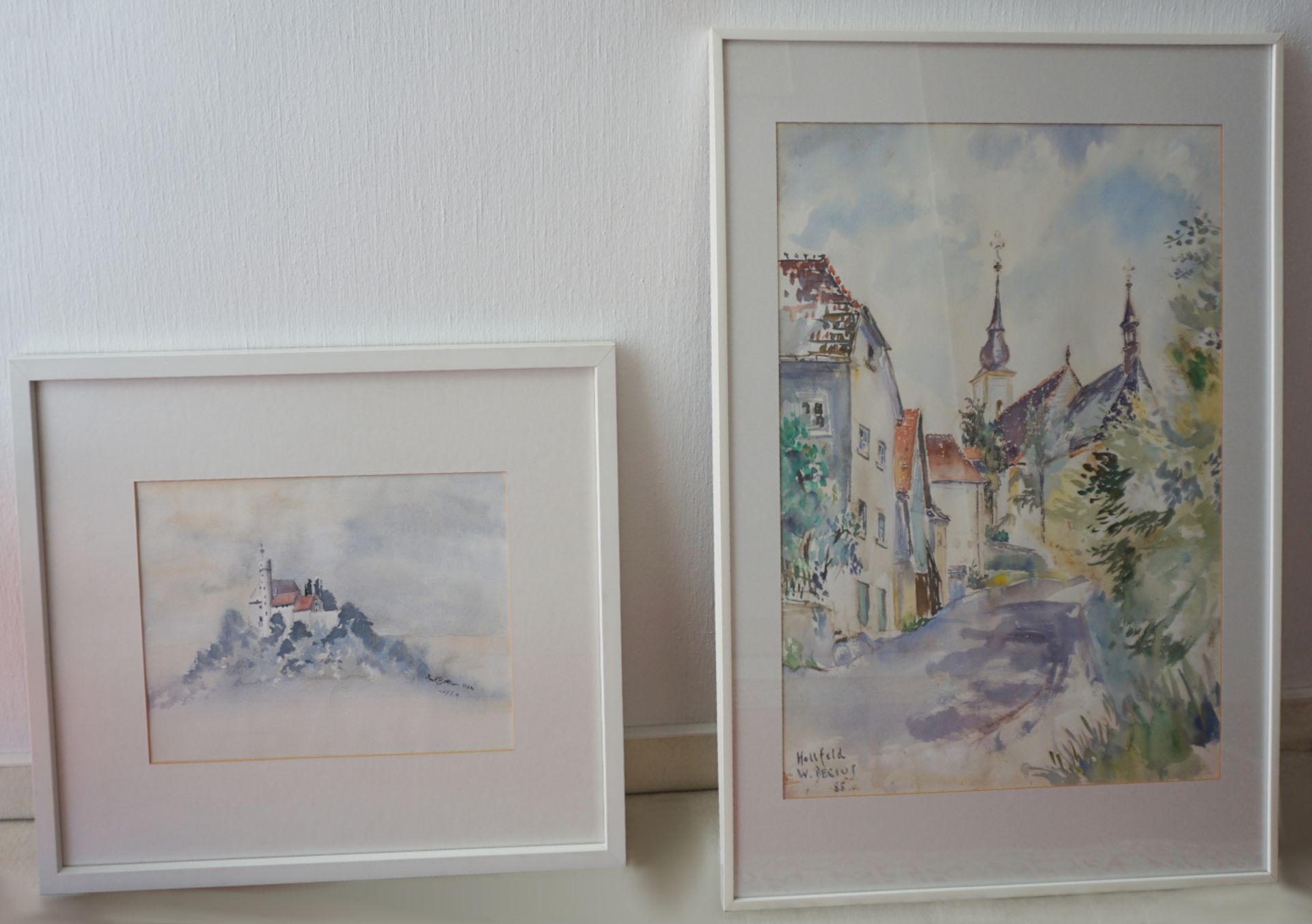 1 Konvolut Bilder: Aquarelle Drucke u.a., versch. Künstler wie Johnny FRIEDLÄNDER (wohl 1912-1992), - Bild 5 aus 5