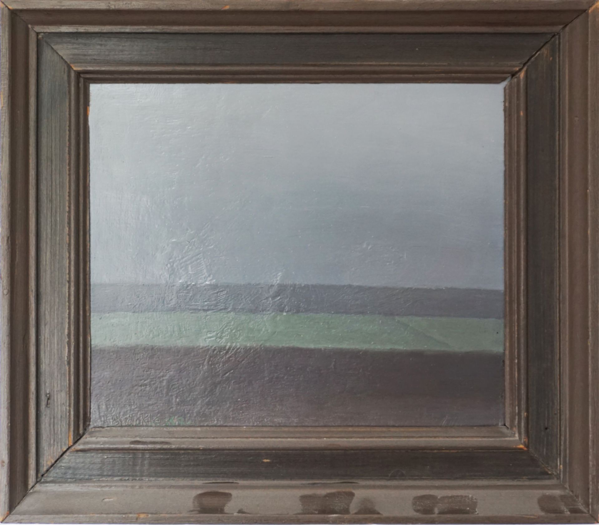 1 Ölgemälde l.u. sign. J. BRÄCKLE (wohl Jakob B. 1897-1987), dat. 1974, "Landschaft", ca. 26 x 22cm, - Bild 2 aus 3