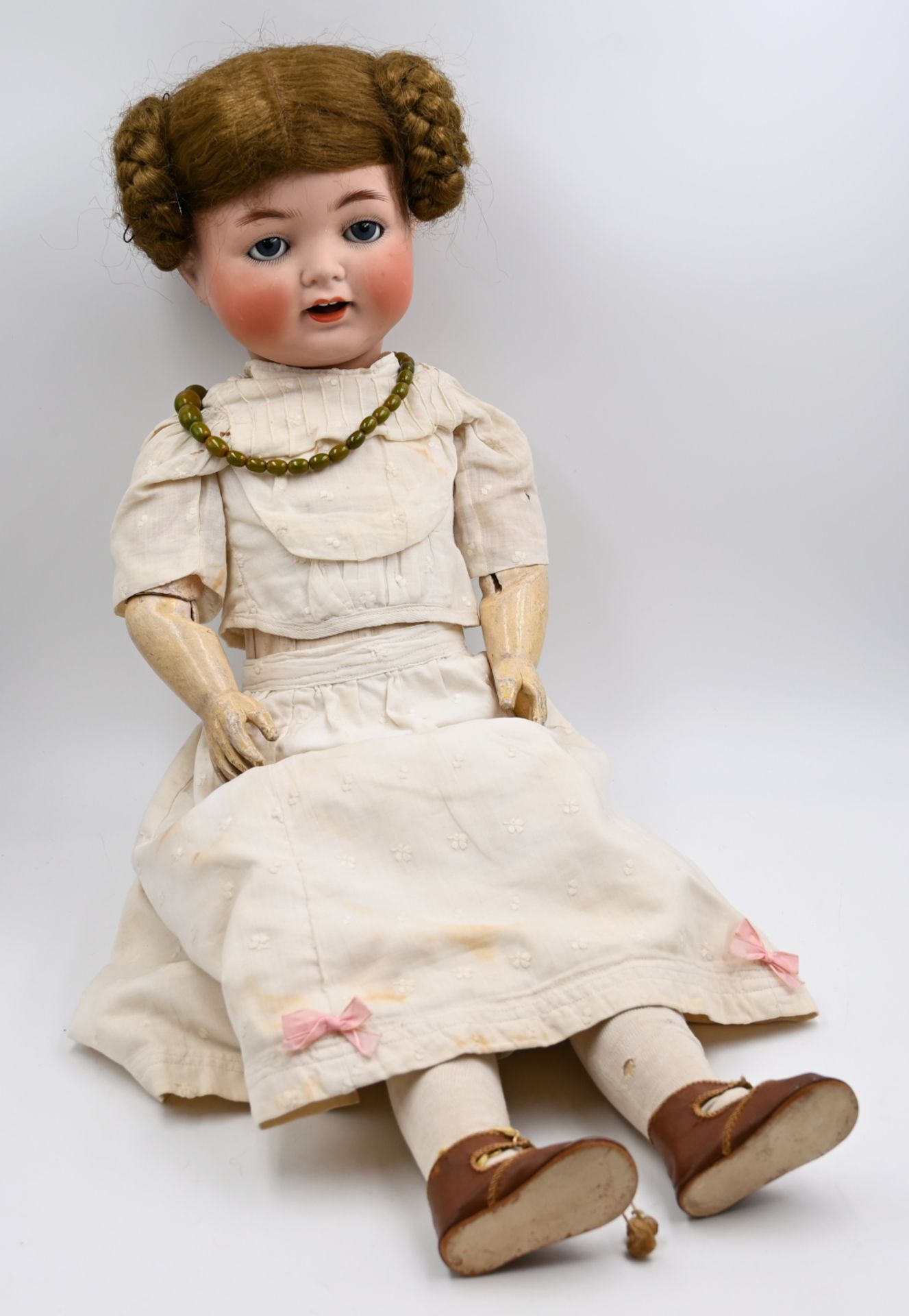 1 Porzellankopfpuppe "Mädchen" um 1900 HEUBACH, Köppelsdorf im Nacken bez. 342-9, Germany