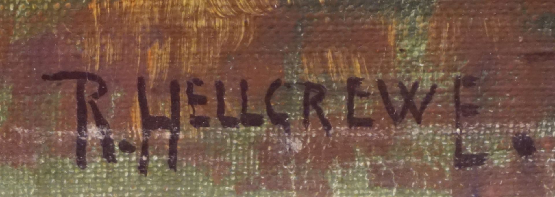 1 Ölgemälde r.u. sign. R. HELLGREWE (wohl Rudolf H. 1860-1926) - Bild 3 aus 4