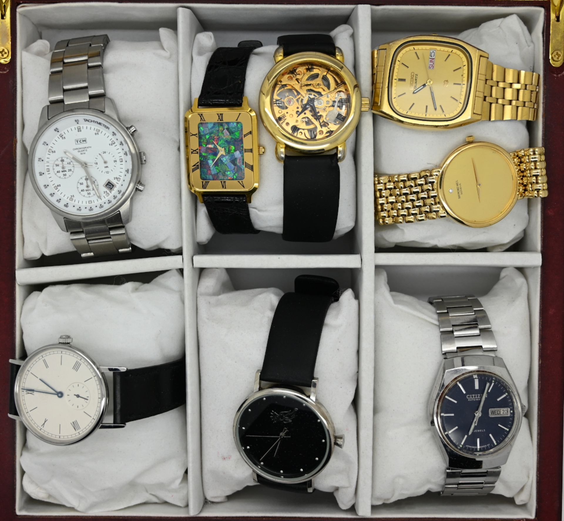 1 Konvolut Armbanduhren Metall u.a., z.T. vergoldet, Taschenuhren jeweils nztl., jeweils Asp./ Gsp., - Bild 2 aus 3