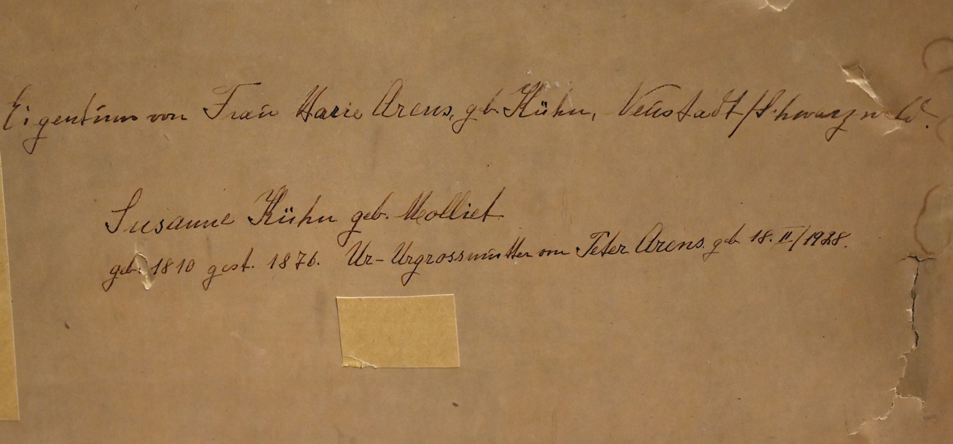 1 Pendant des "Ehepaares Kühn" unsign. (wohl um 1840): 1 Pastell "Susanne KÜHN, geborene MOLLIET 181 - Bild 2 aus 5
