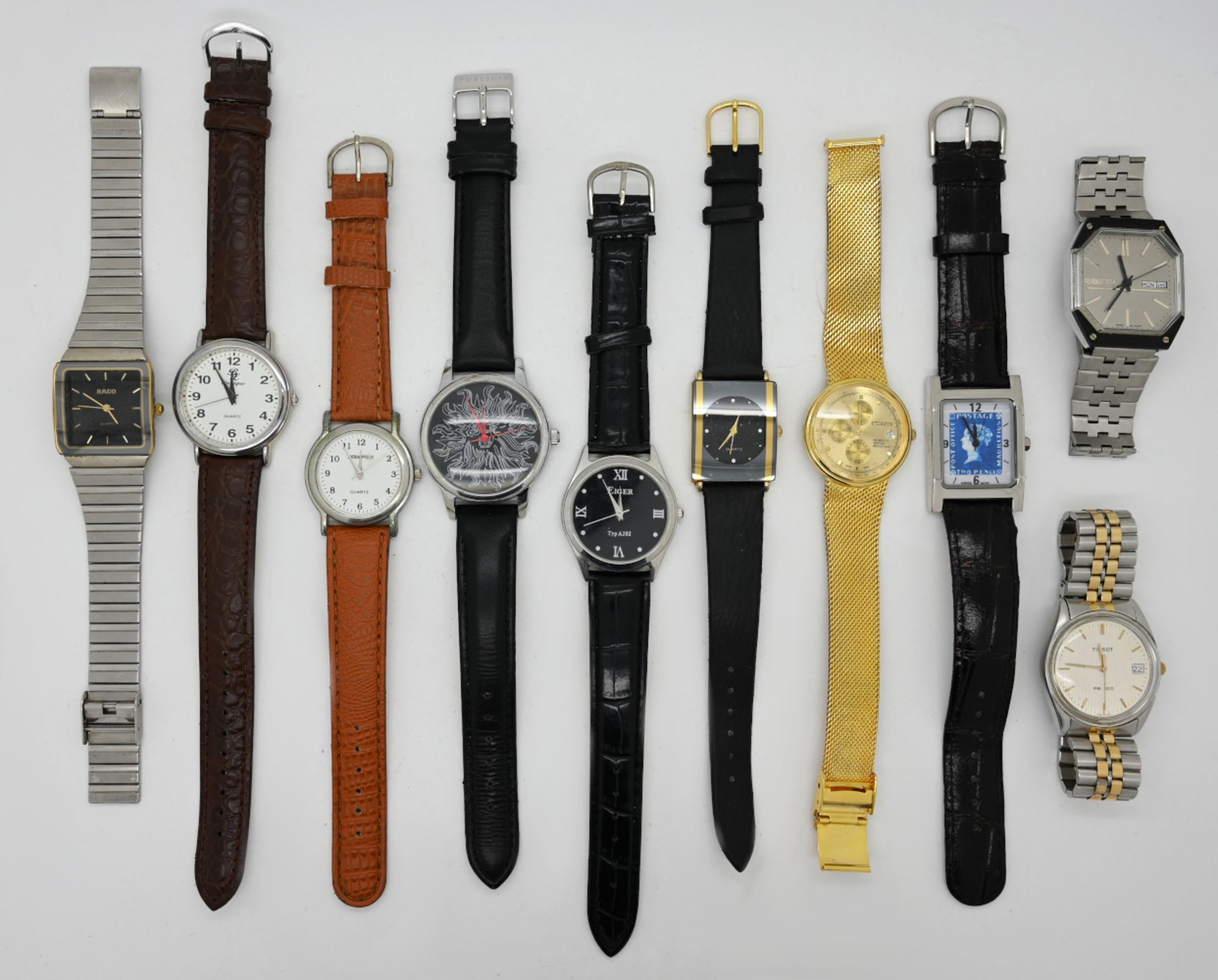 1 Konvolut Armbanduhren Metall u.a., z.T. vergoldet, Taschenuhren jeweils nztl., jeweils Asp./ Gsp.,