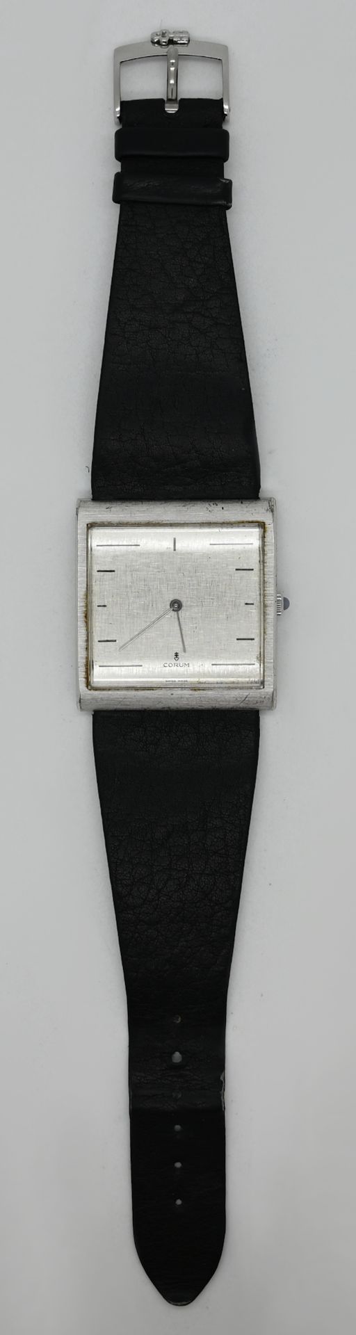 1 Herrenarmbanduhr CORUM Silber 925, mit Original Lederband und Ersatzband, mit Papieren/ Garantiesc - Image 2 of 2