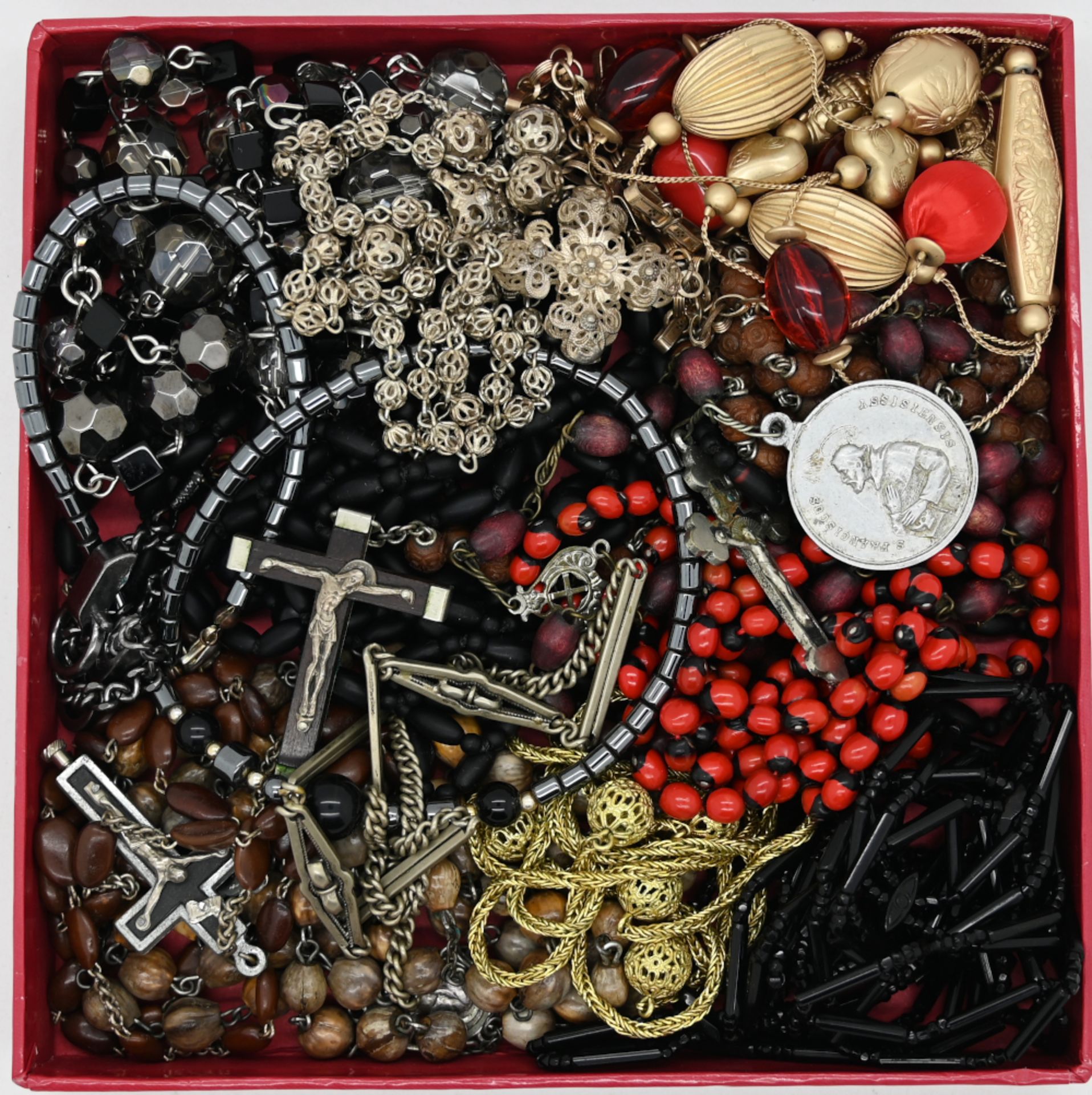 1 Konvolut Schmuck: Silber, Metall, Mode u.a., z.T. um 1900, z.T. vergoldet, z.T. religiös, jeweils - Bild 2 aus 2