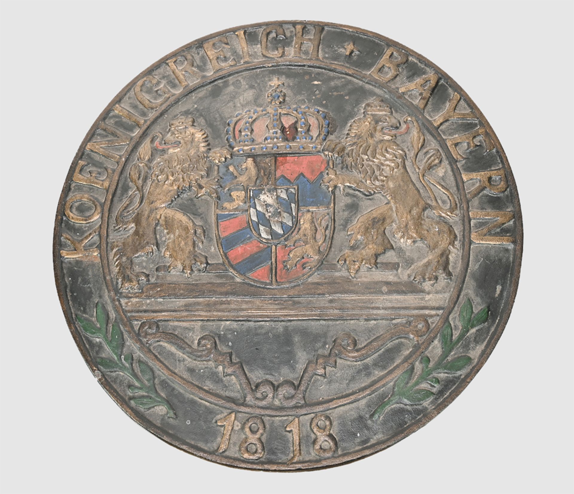 Gusseisenplatte, 'Königreich Bayern 1818'