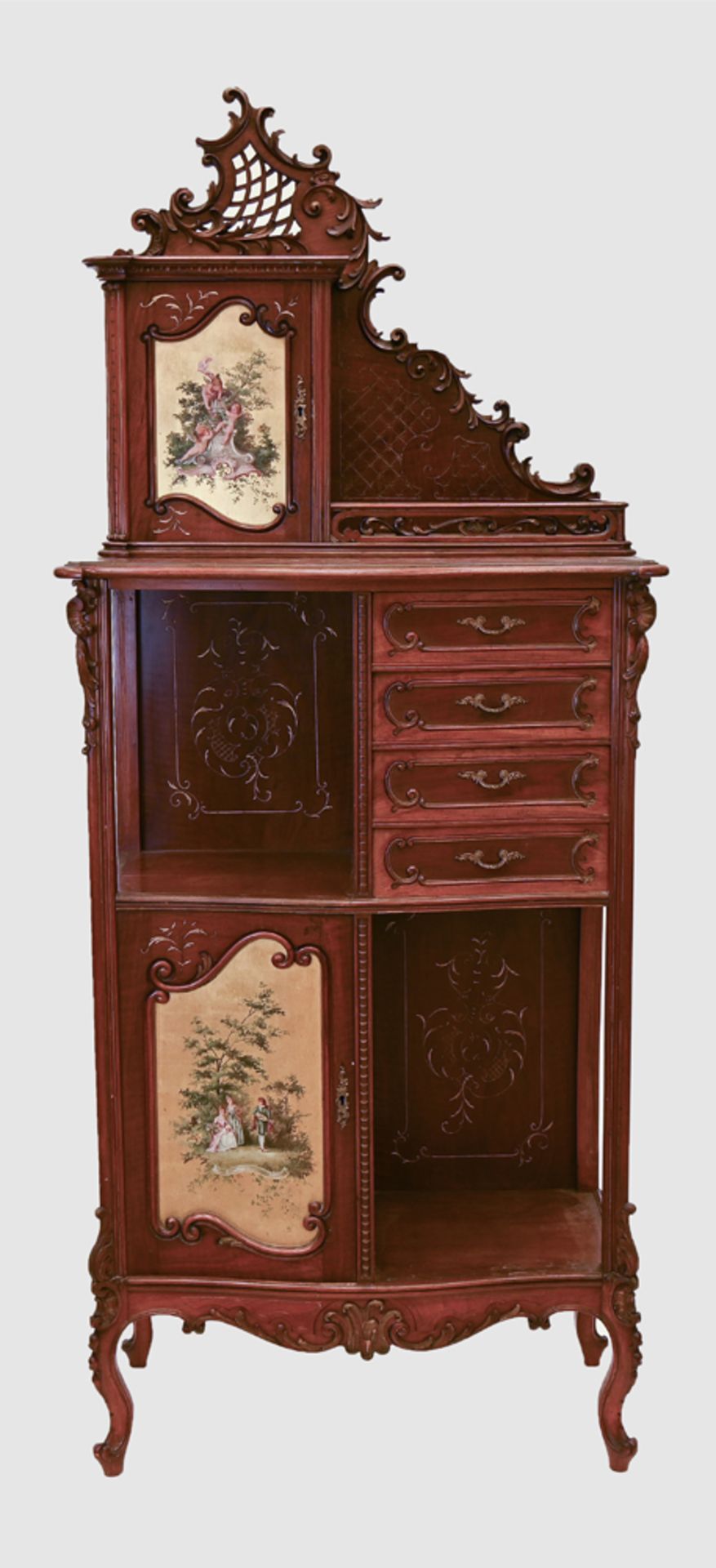 Regalschrank, Rokokostil, um 1900