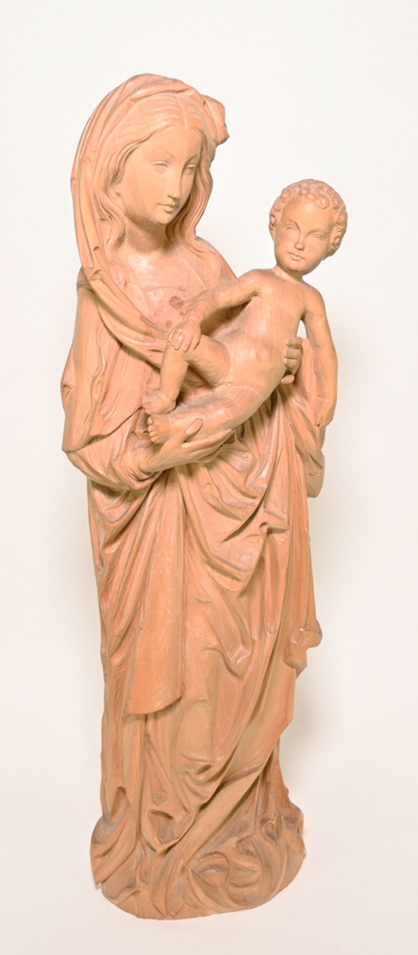 Holzfigur, Maria mit Christusknaben