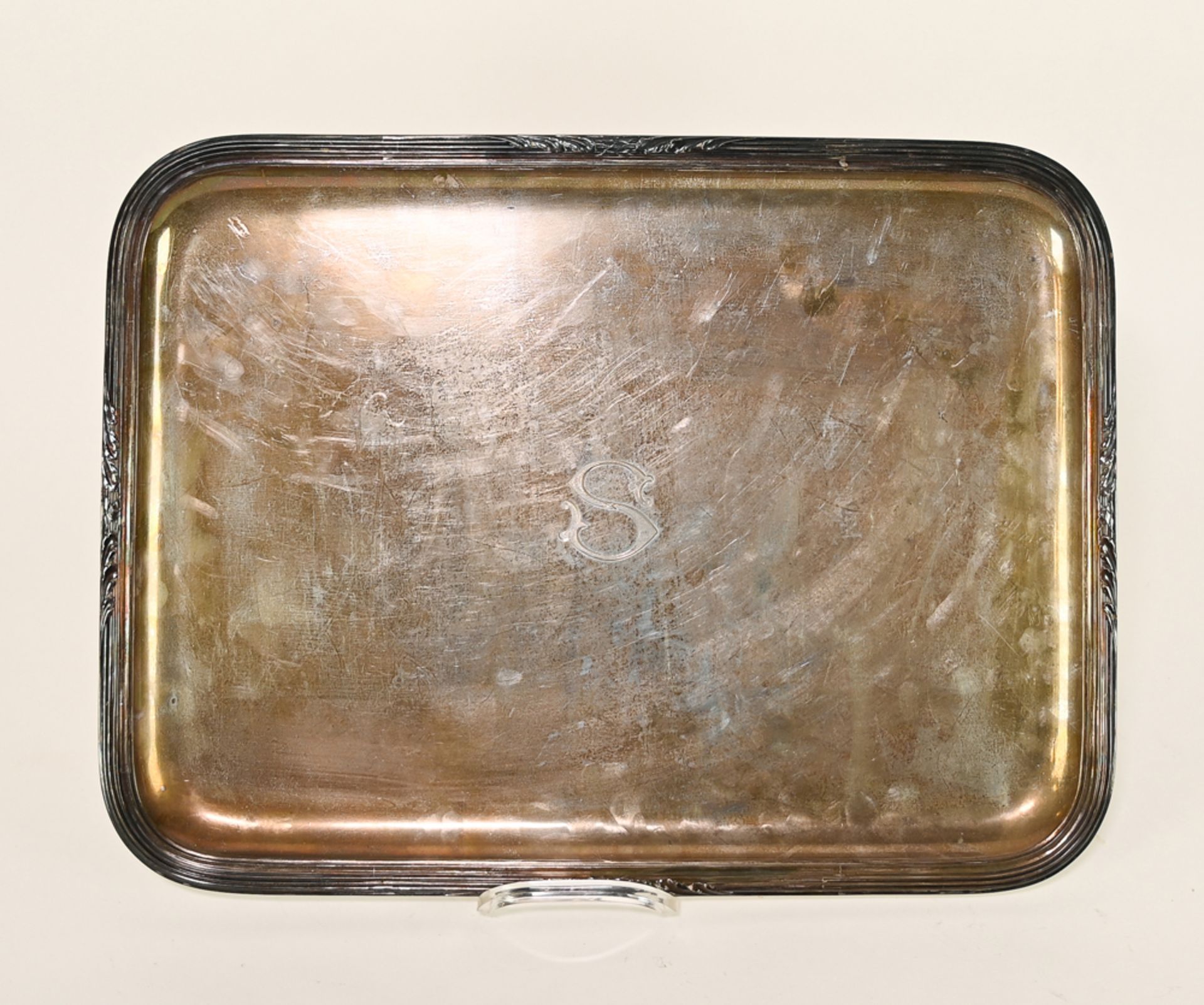 Tablett, 950 Silber, Gebr. Friedlaender