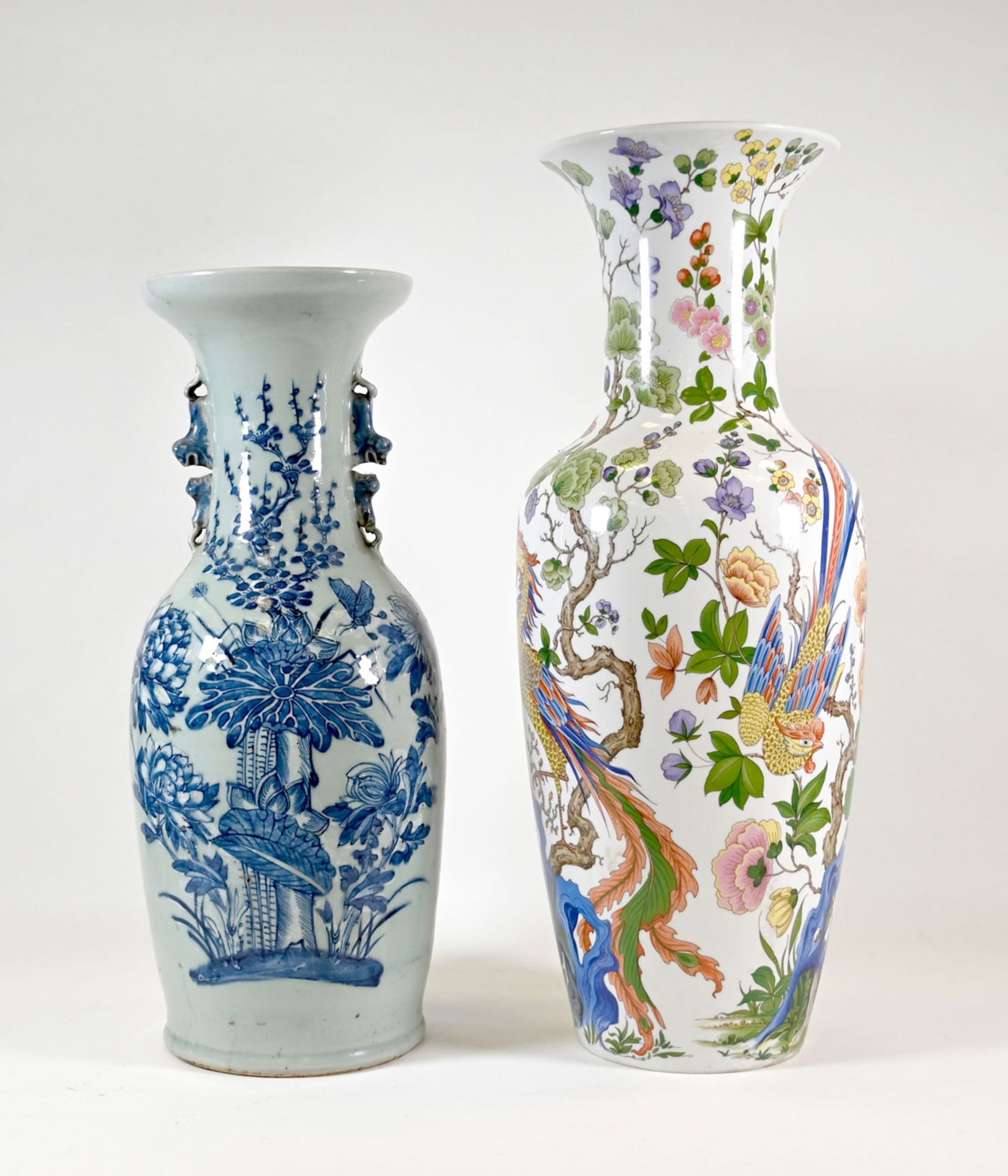 Zwei Vasen, China bzw. Chinoiseriedekor