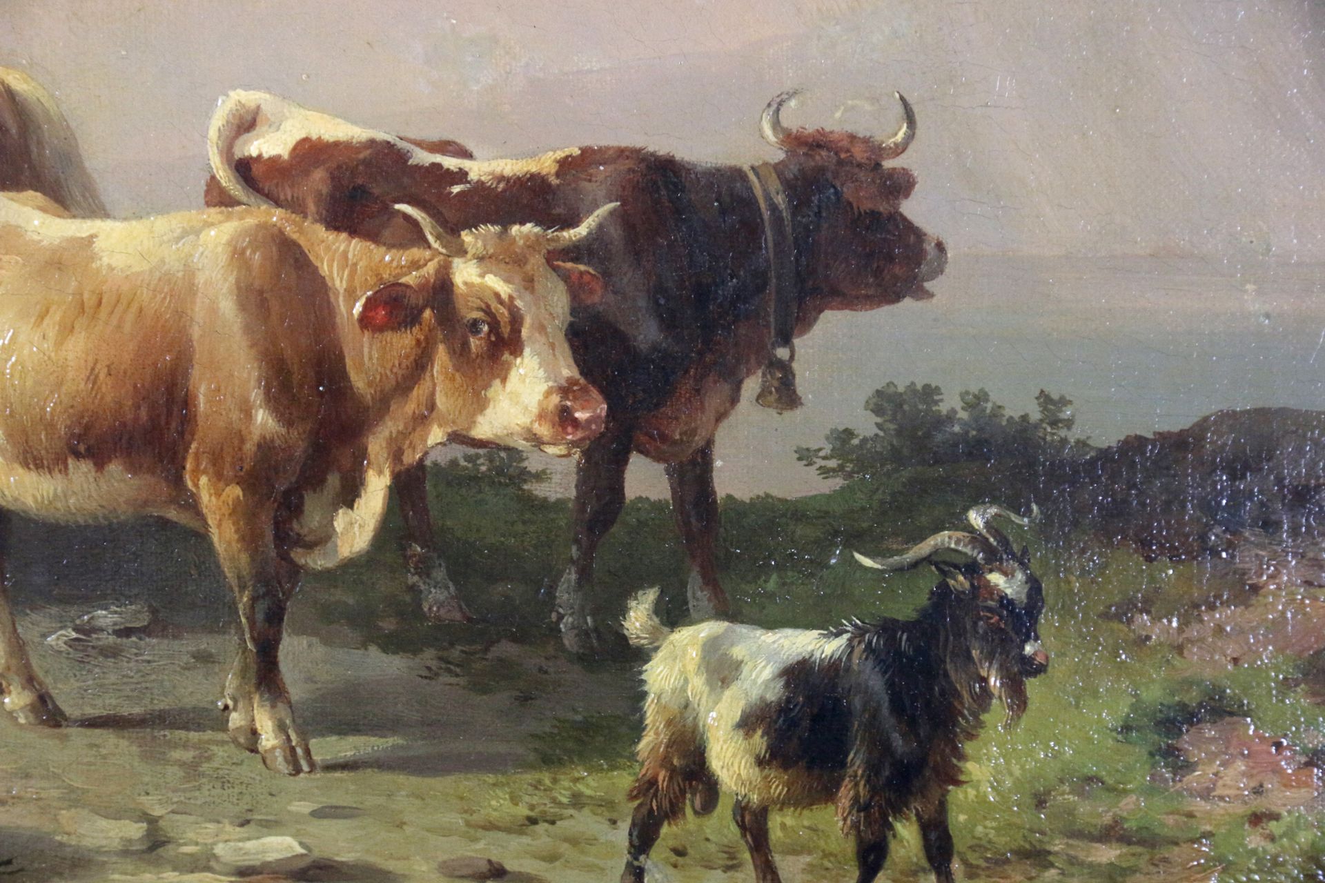 Edmund Mahlknecht - Bauer mit Kühen, Schafen und Ziege am Gebirgssee - Image 7 of 8