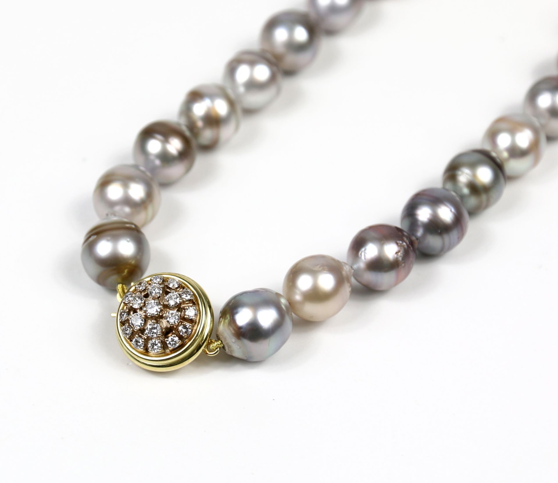 Perlenkette mit Brillant-Verschluss - Image 3 of 6