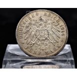 Silbermünze 5 Reichsmark 1914 Preußen, Prägung A für Berlin, Umlaufmünze,