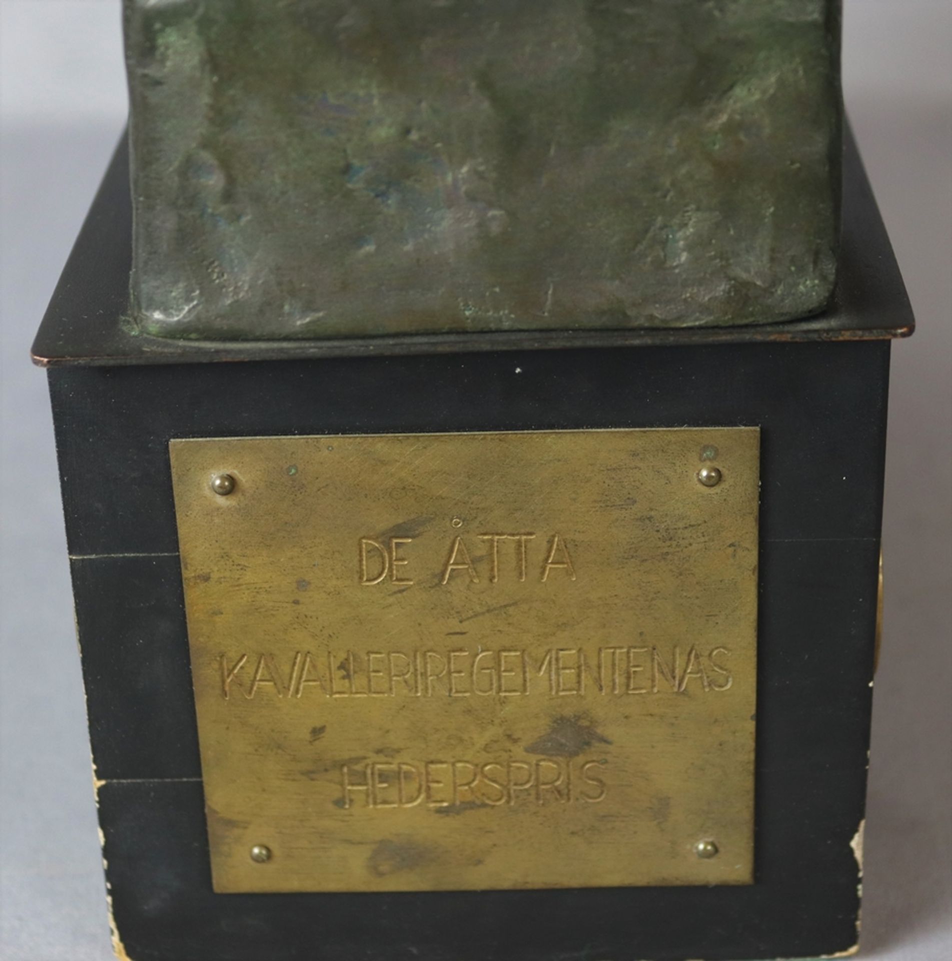 "Reiter zu Pferd", grün patinierte Bronze Skulptur, sign. M.v. Rosen gleich Maud von Rosen geb.: 19 - Bild 5 aus 5