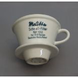 Melitta Schnellfilter der 30er Jahre, Nr. 102 Deutsches-Reichspatent, Porzellan ohne Herstellermark