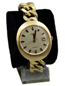 Herren Armbanduhr der 70/80er Jahre Marke Elegance INCABOLC, Gehäuse Gold 585/000, Armband vergolde