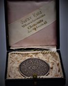 Anhänger/Brosche 925er Silber, runde Platte mit mexikanischen bzw. Maja-Kalender Motiv, Juwelier Gu